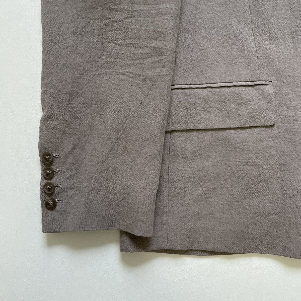 Balenciaga Light Grey Linen Oversized Blazer Size 38R - 6 Thumbnail