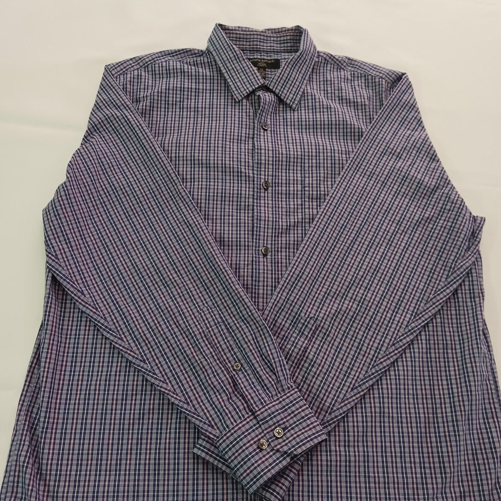 Banana Republic Banana Republic Classic Fit Men's Multicolor Plaid Shirt XL Size US XL / EU 56 / 4 - 11 Thumbnail