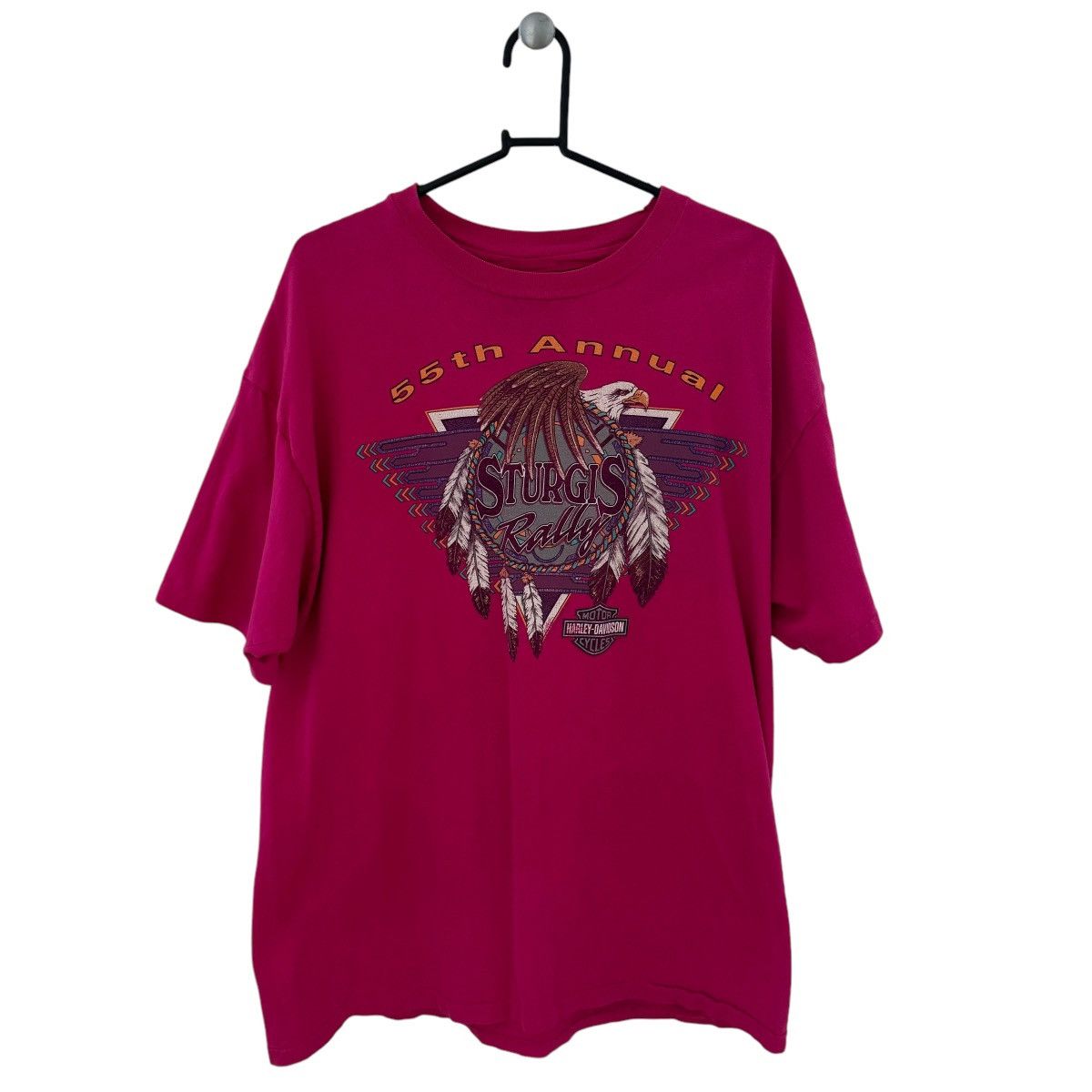 Harley Davidson × Vintage Vintage Harley Davidson sturgis South Dakota pink T shirt Size US XL / EU 56 / 4 - 3 Thumbnail