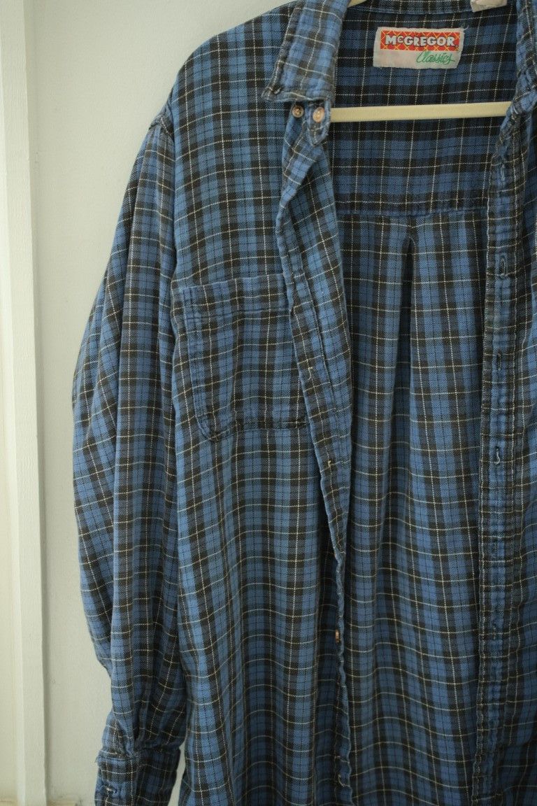 Vintage Vintage Blue Flannel Size US M / EU 48-50 / 2 - 4 Thumbnail