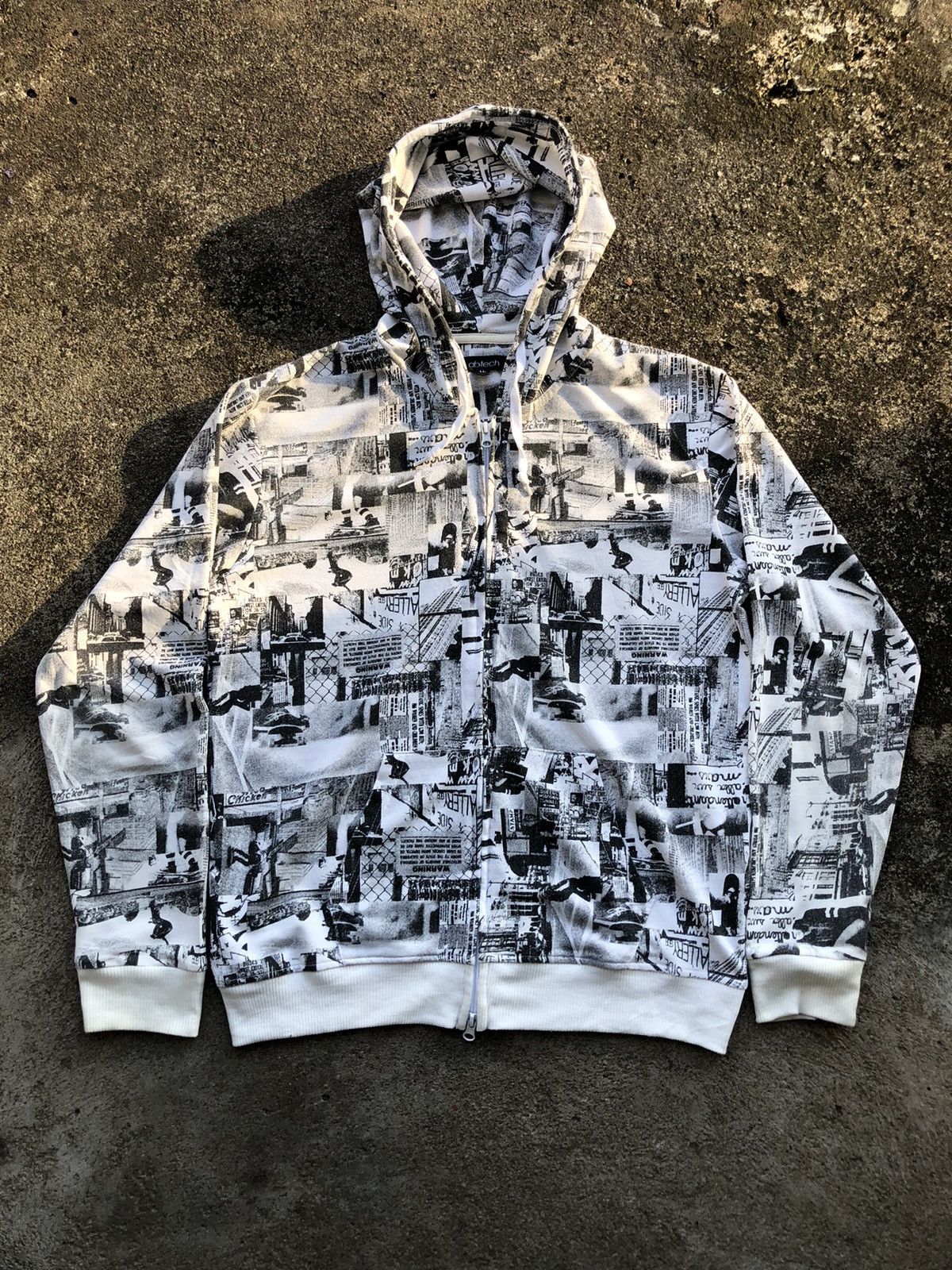 Japanese Brand Ab-Tech Dope Skater Hoodie All Over Print Skate Photography Size US XL / EU 56 / 4 - 14 Thumbnail