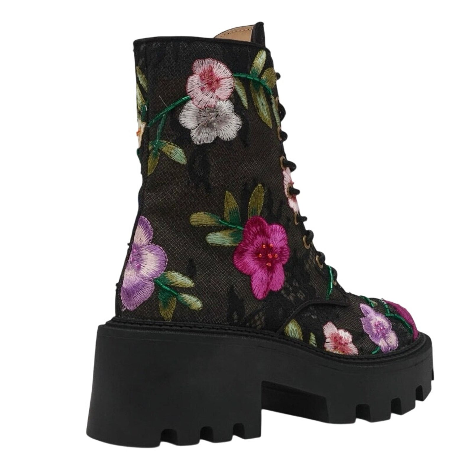 Betsey Johnson BETSEY JOHNSON Polli Beaded Floral Combat Boot Size 10 New Size US 10 / IT 40 - 4 Thumbnail
