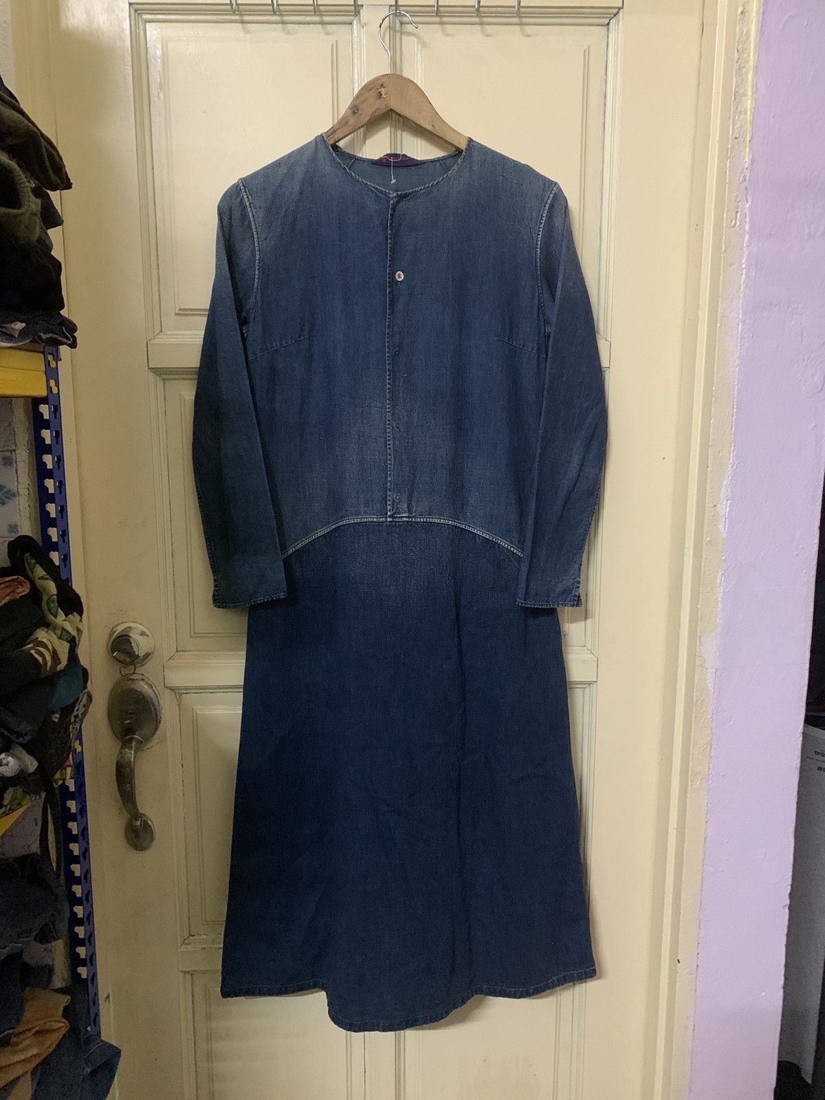 45rpm × Indigo 💥Vtg 45rpm Indigo Blue Dress Shirt Size M / US 6-8 / IT 42-44 - 2 Thumbnail