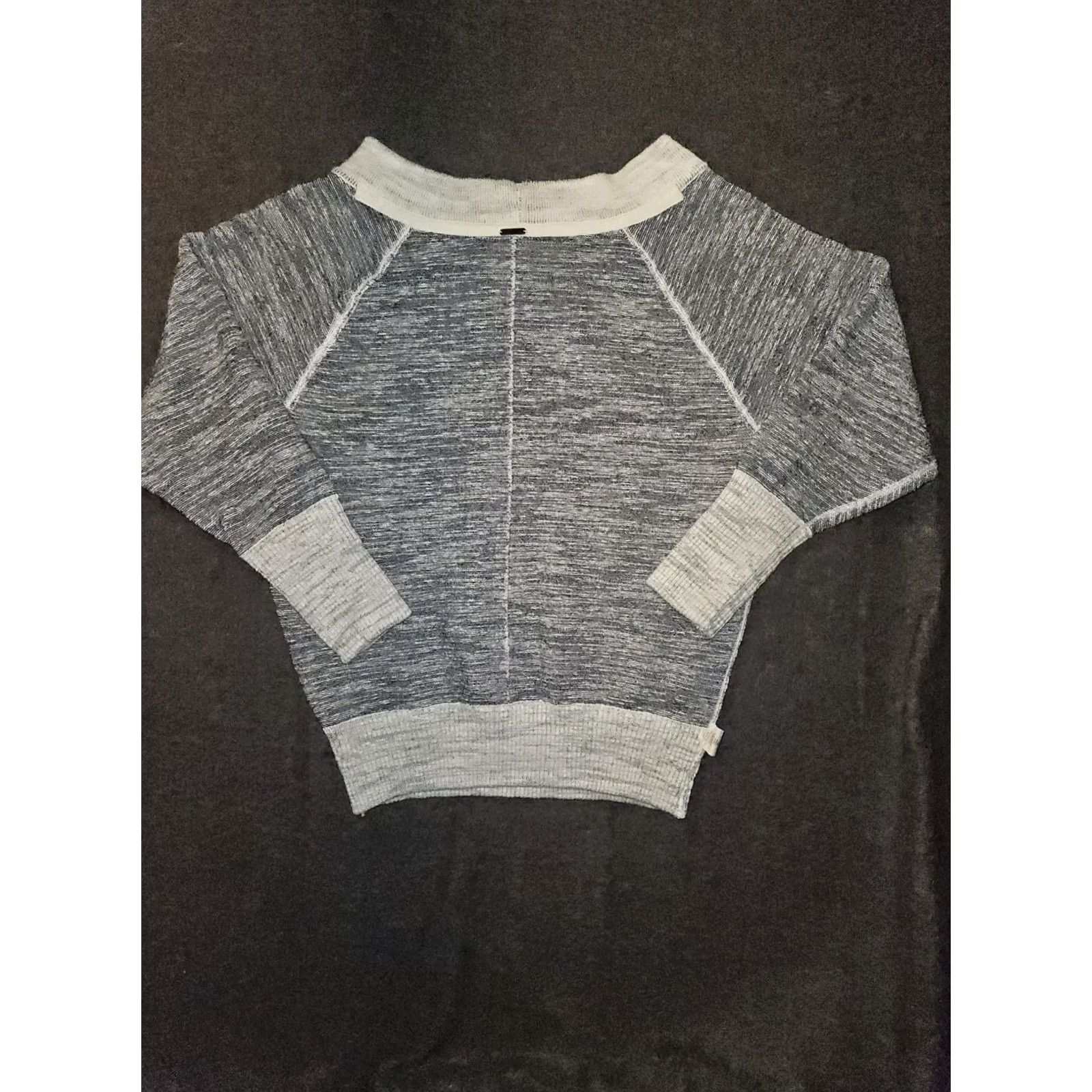 Free People Free People Reversible Sweater Women's L Blue White Casual Preppy Hipster 90s City College Pullover Reversible Mens Womens Girls Boys? Size L / US 10 / IT 46 - 6 Thumbnail
