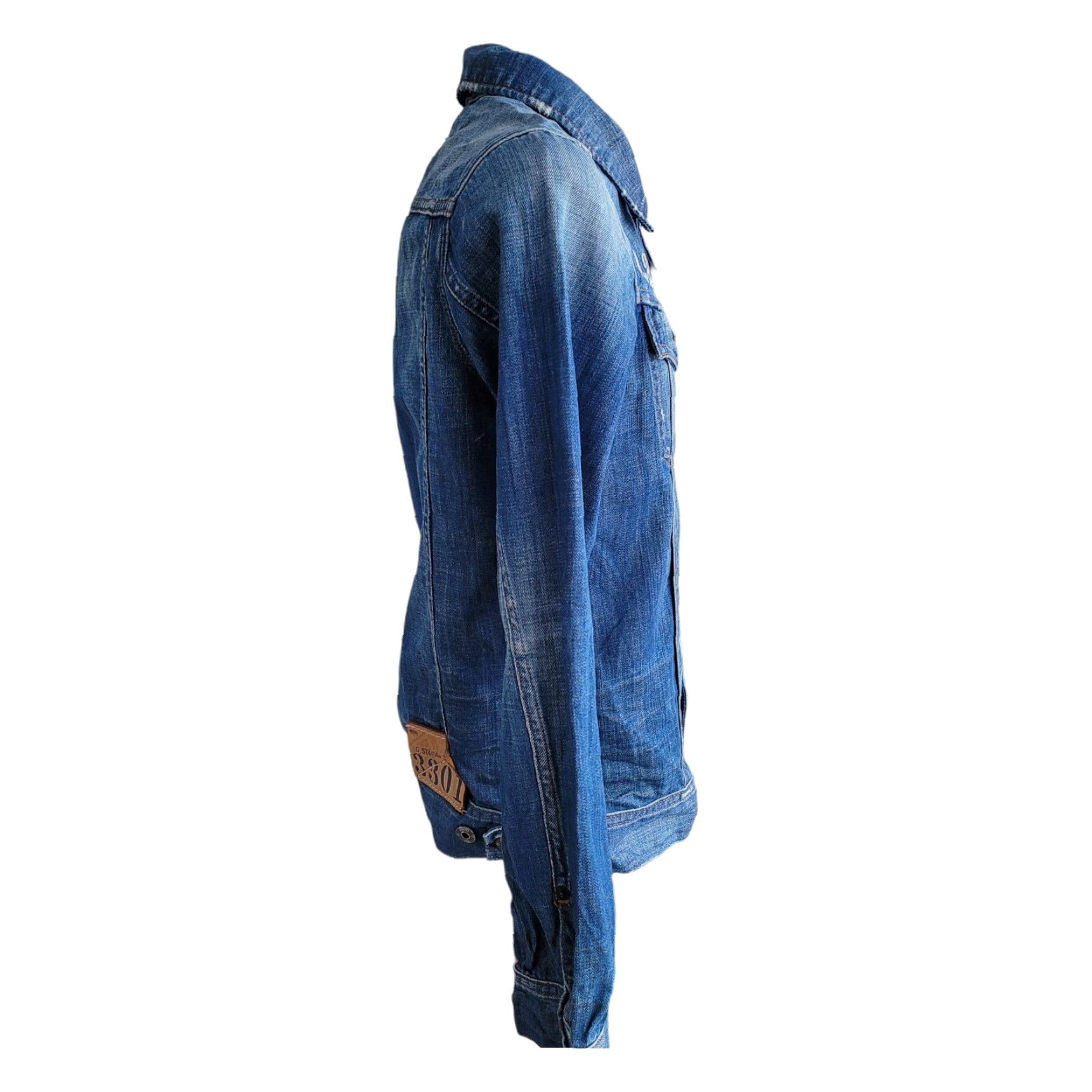 G-Star VINTAGE G-Star Denim 3301 Jacket Ladies Sz M Denim Jacket Blue 3301 90s 2000s Womens Size M / US 6-8 / IT 42-44 - 3 Thumbnail