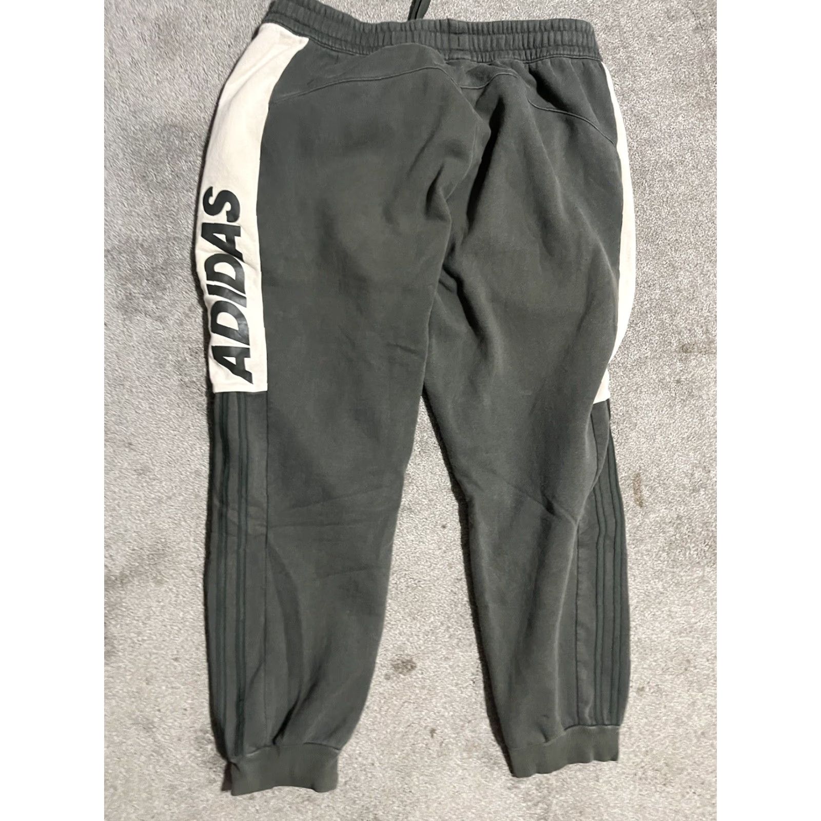 Adidas Adidas Post Game Green Gray Active Training Tapered Pants Mens Large Size US 33 - 3 Thumbnail