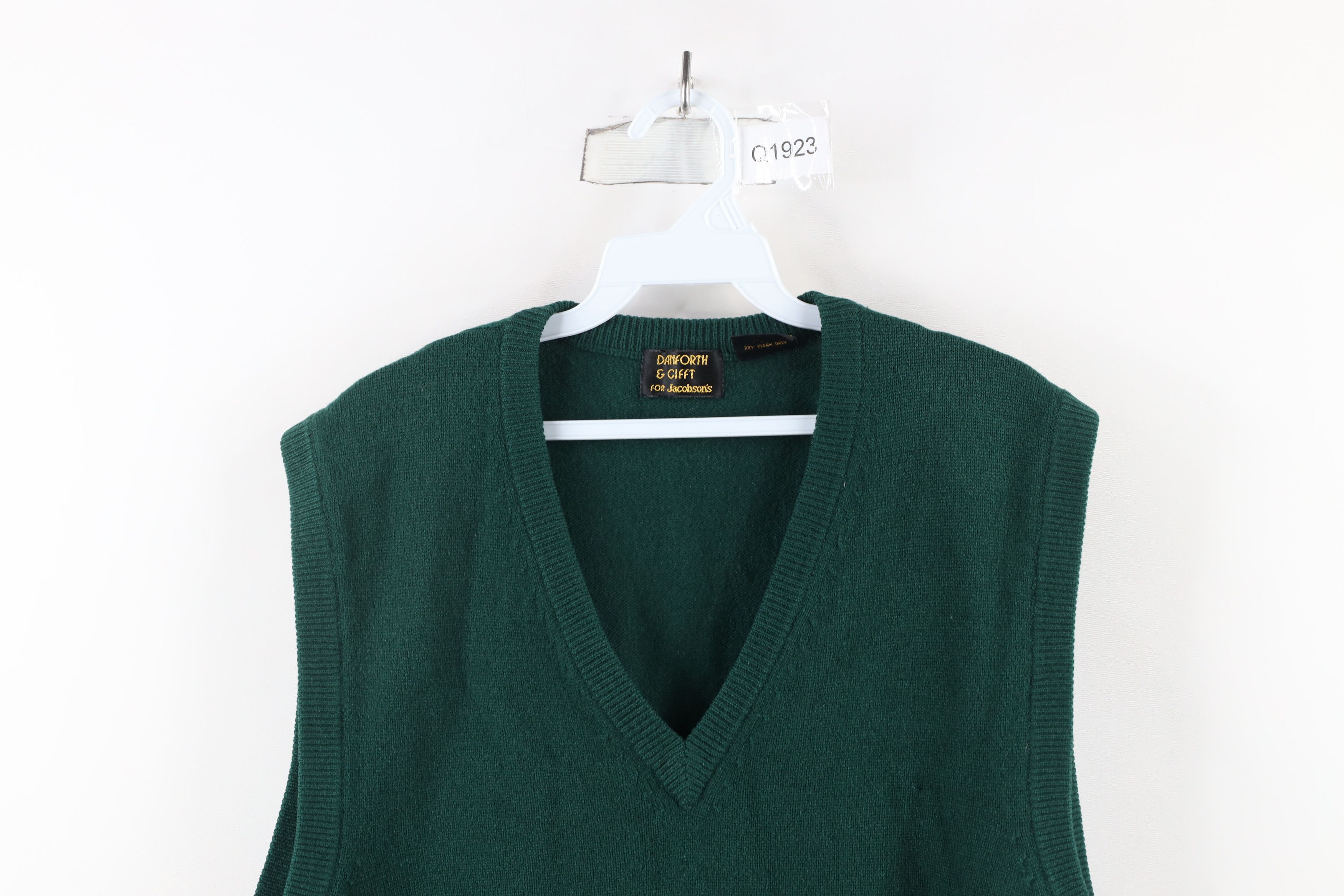 Vintage Vintage 80s 90s Streetwear Wool Knit Sweater Vest Green Size US XL / EU 56 / 4 - 2 Thumbnail