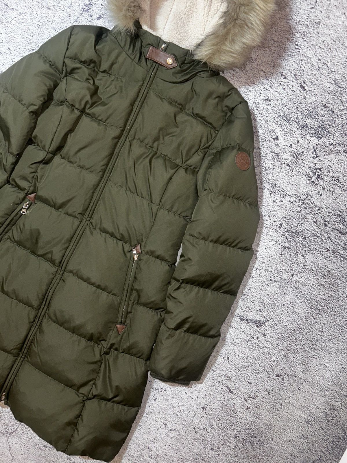 Ralph Lauren Black Label Lauren Ralph Lauren Down Parka Coat Olive Green Fur Hood Size M / US 6-8 / IT 42-44 - 2 Thumbnail