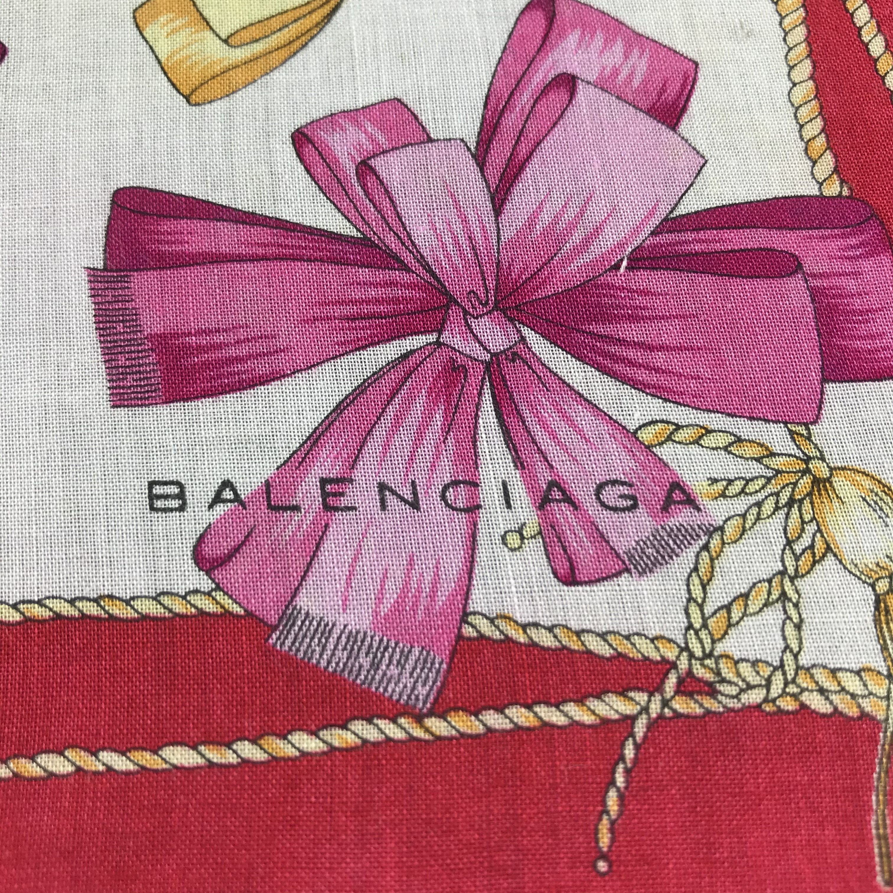 Vintage Balenciaga Ribbons Handkerchief Neckerchief Bandana H364 Size ONE SIZE - 4 Thumbnail