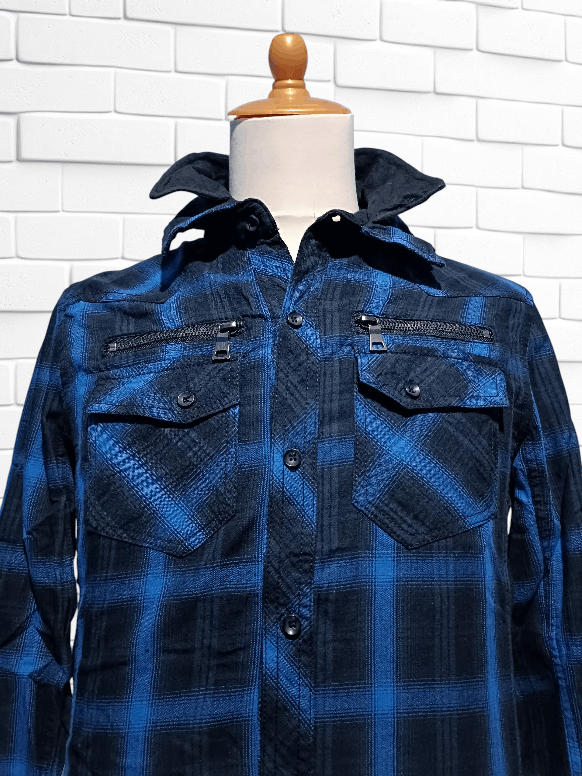 In The Attic In The Attic Homme Double Collar Plaid Shirt Size US M / EU 48-50 / 2 - 3 Thumbnail