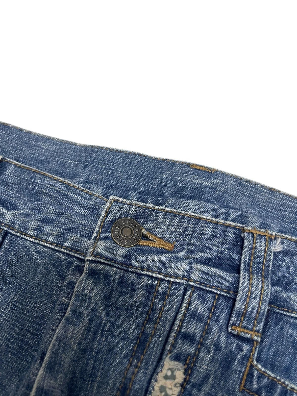 Issey Miyake RARE Tsumori Chisato Tactical Cargo Flared Patchwork Jeans Size US 35 - 8 Thumbnail