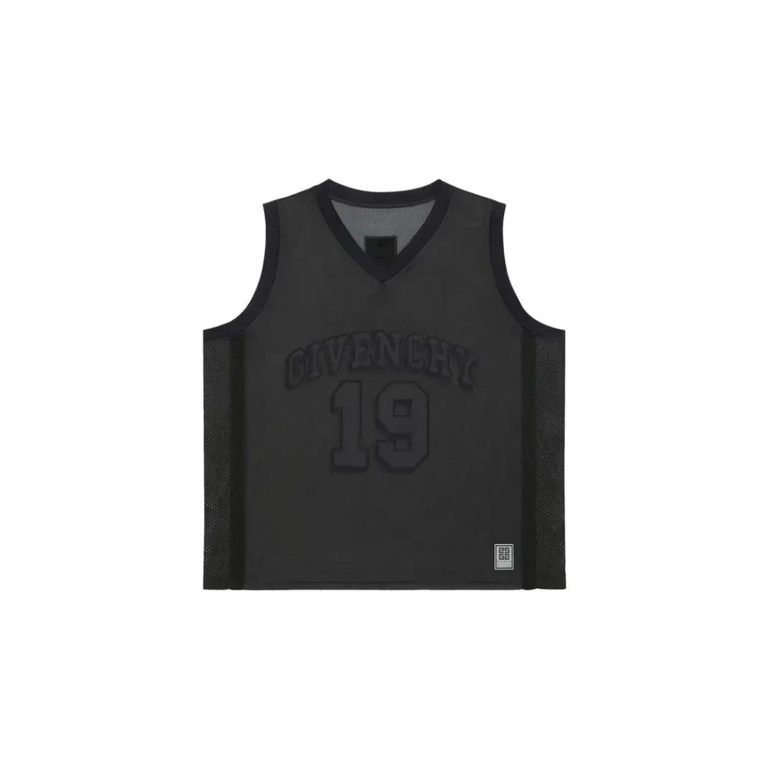 Givenchy o1gr1nt0125 Basketball Top In Mesh With Givenchy Logo Black Size US L / EU 52-54 / 3 - 1 Thumbnail
