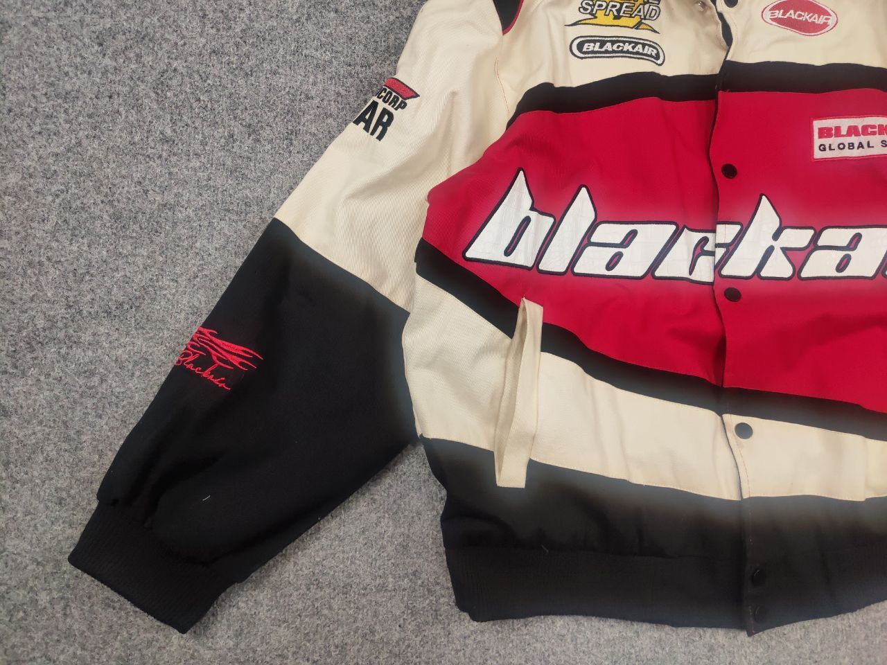 Vintage Aelfric Eden Blackair Vintage Racing Bomber Jacket Logo Y2K Size US M / EU 48-50 / 2 - 10 Thumbnail