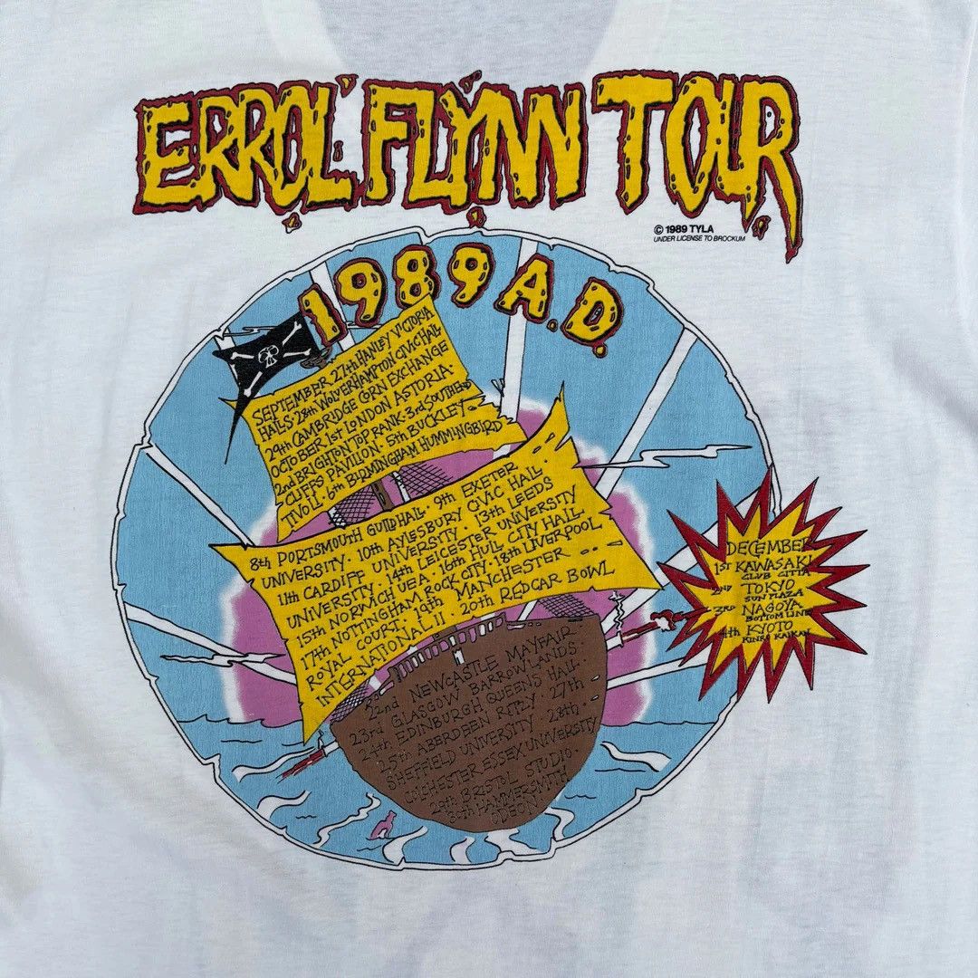 The Dogs D'Amour 1989 80s Vintage Errol Flynn Tour T-Shirt