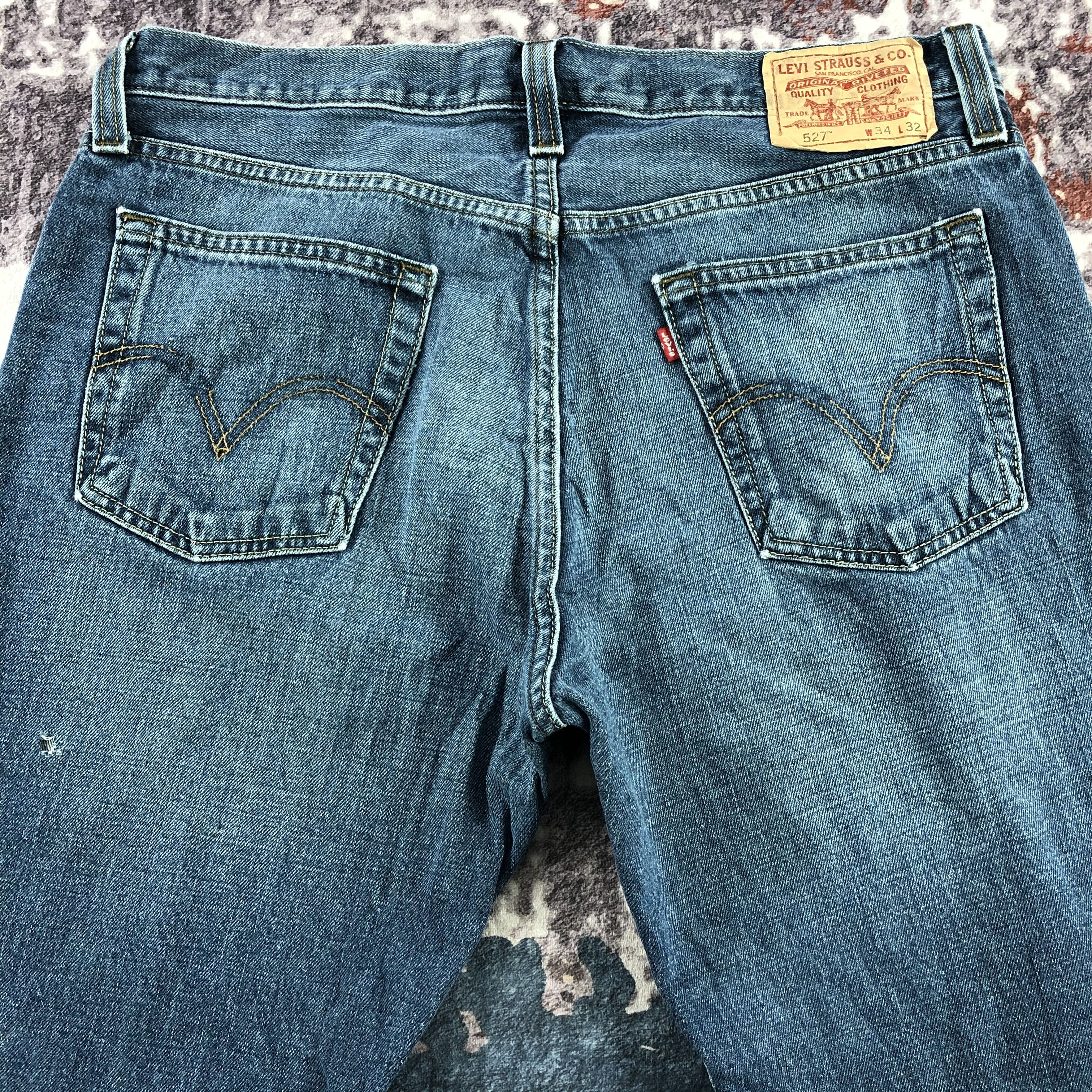 Levi's × Vintage Vintage Blue Wash Levis 527 Flare Jeans-JM2975 Size US 35 - 4 Thumbnail