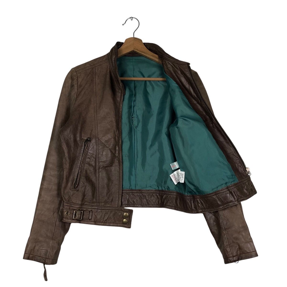 Japanese Brand 📌Vintage Cropped Biker Leather Jacket Milpano Issey Miyake Size US M / EU 48-50 / 2 - 12 Thumbnail