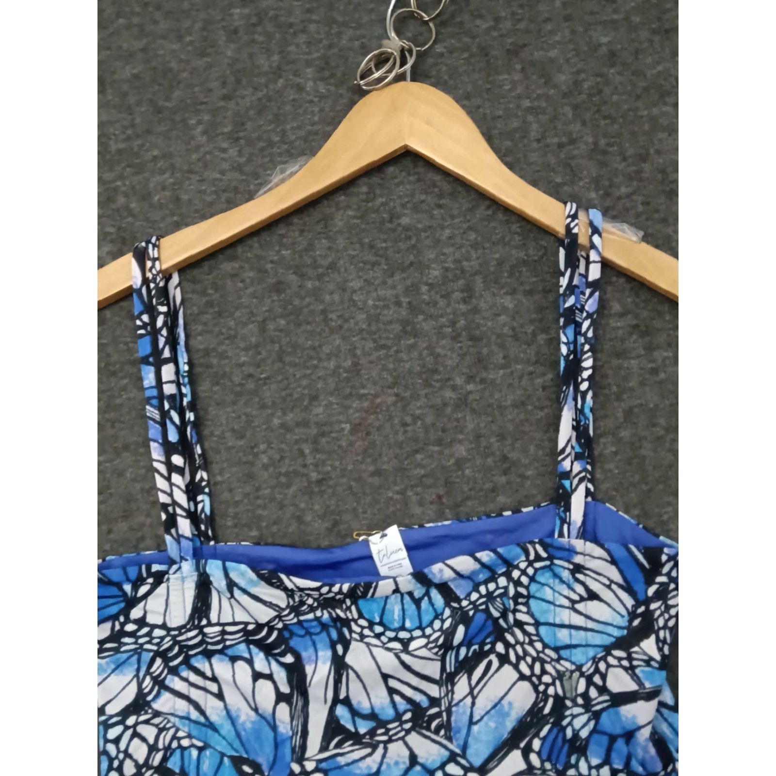 Chanel Toluca Bikini Top Shirt Women M Blue Adonis Spaghetti Strap Side Channel Swim Top Size M / US 6-8 / IT 42-44 - 3 Thumbnail