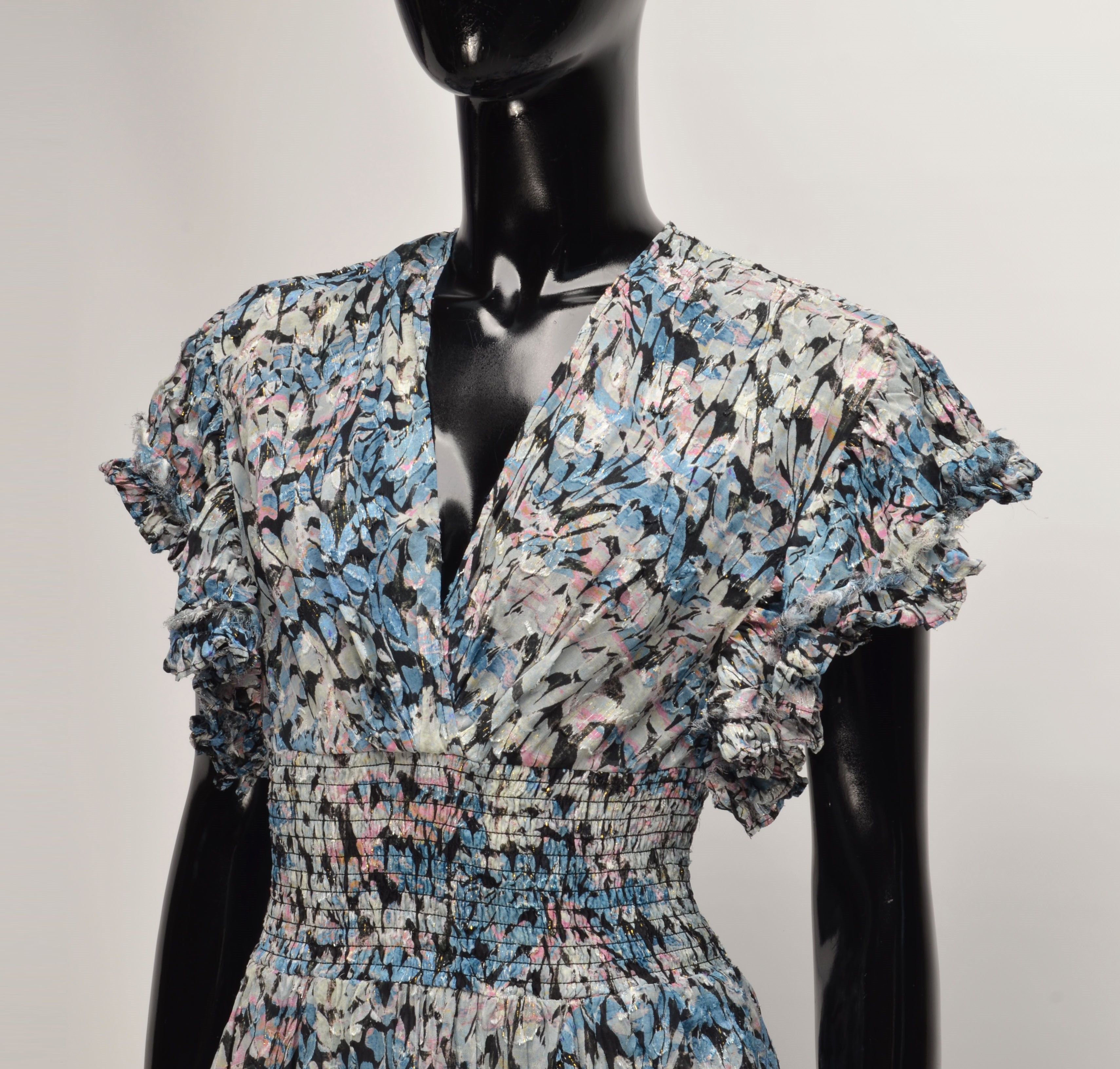 Iro IRO Multicolor Fairy V-Neck Wrap Mini Dress Size S / US 4 / IT 40 - 2 Thumbnail