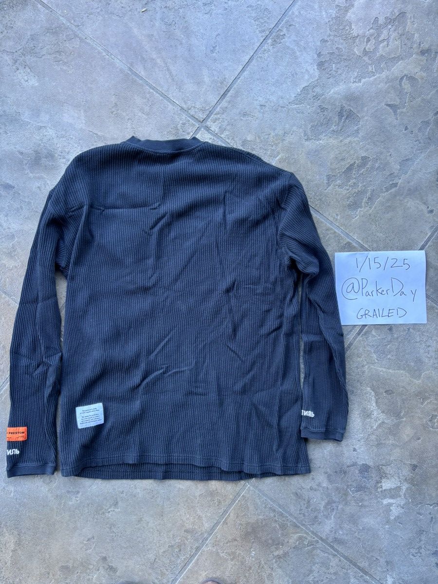 Heron Preston Heron Preston Waffle Knit Printed Sweater Size US XL / EU 56 / 4 - 9 Thumbnail