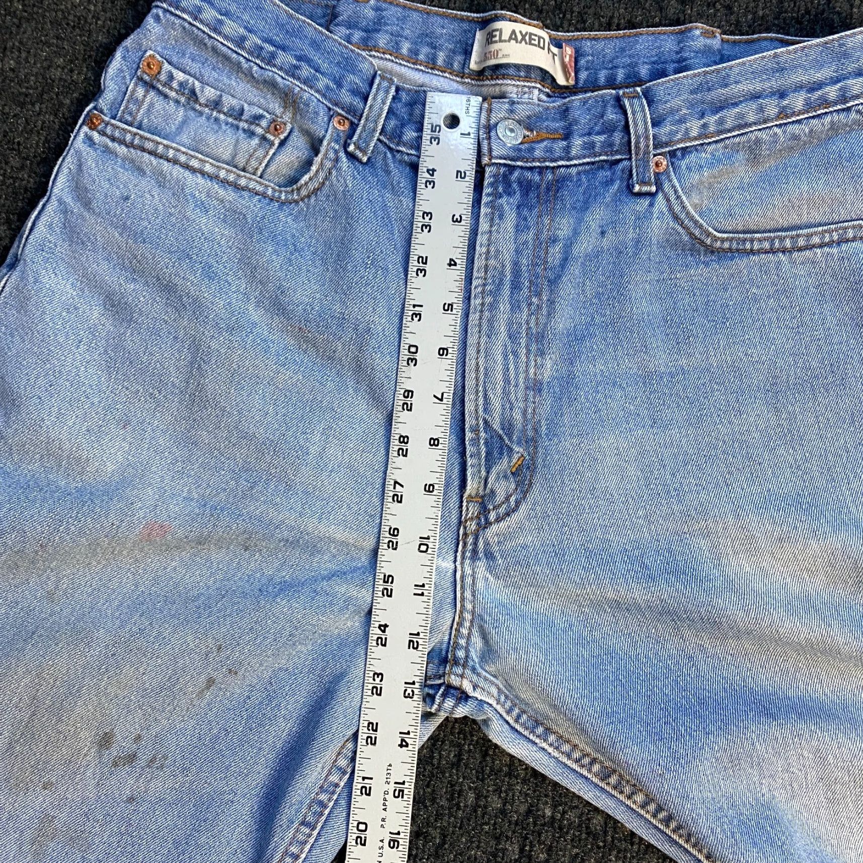 Levi's VINTAGE Levi’s 550 Relaxed Jeans 34 x 30 Light Distressed Skater Grunge 90s Mens Denim Blue Jeans Size US 34 / EU 50 - 7 Thumbnail