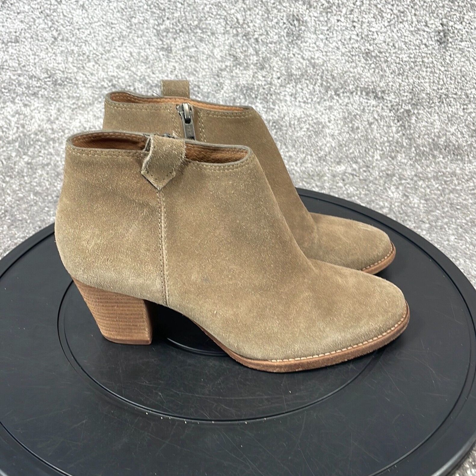Madewell Madewell Boots Women s Size 6.5 F5045 Round Toe Ankle Booties Brown Leather Grailed