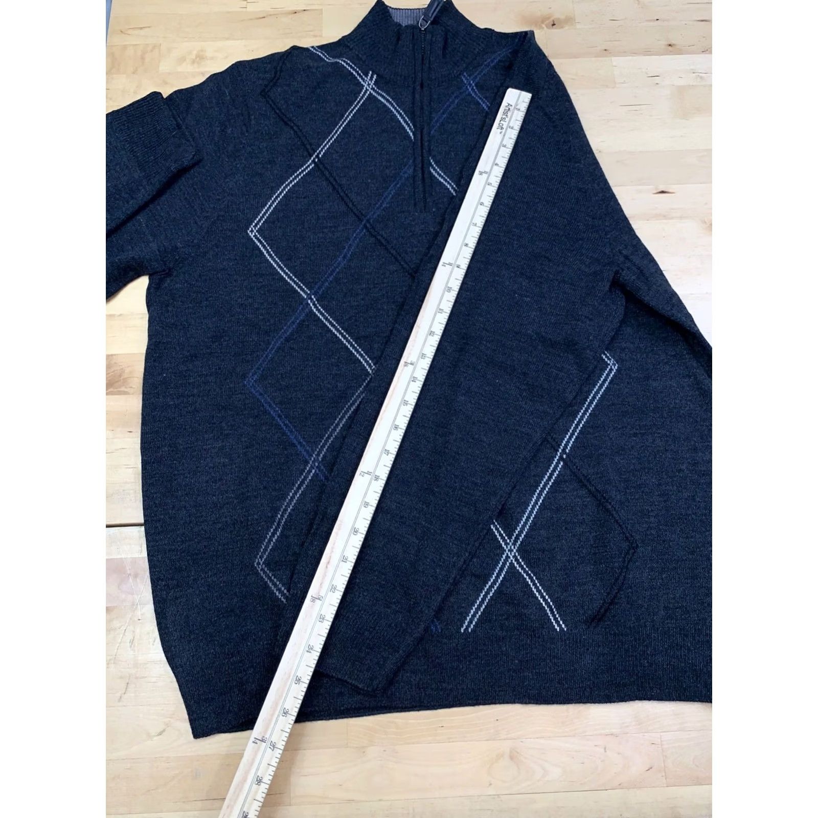 Vintage Tricots St Raphael Sweater Men L Gray 1/4 Zip Polo Casual NWT 13347 Size US L / EU 52-54 / 3 - 5 Thumbnail