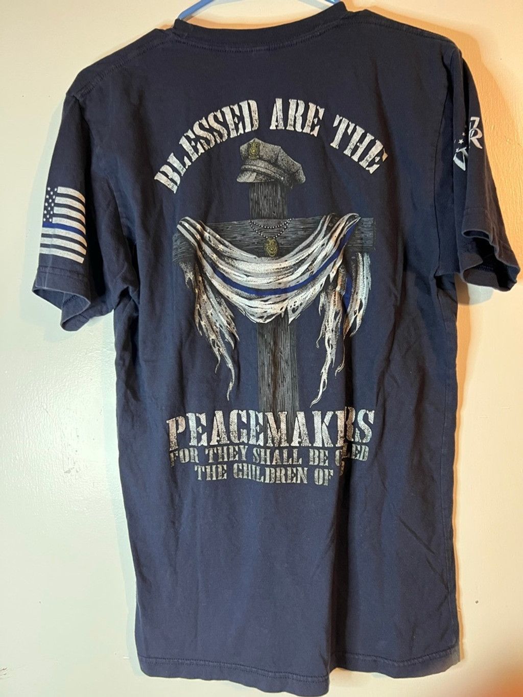 American Apparel Men's T-Shirt Size M Blessed Are The Peacemakers Size US M / EU 48-50 / 2 - 2 Thumbnail