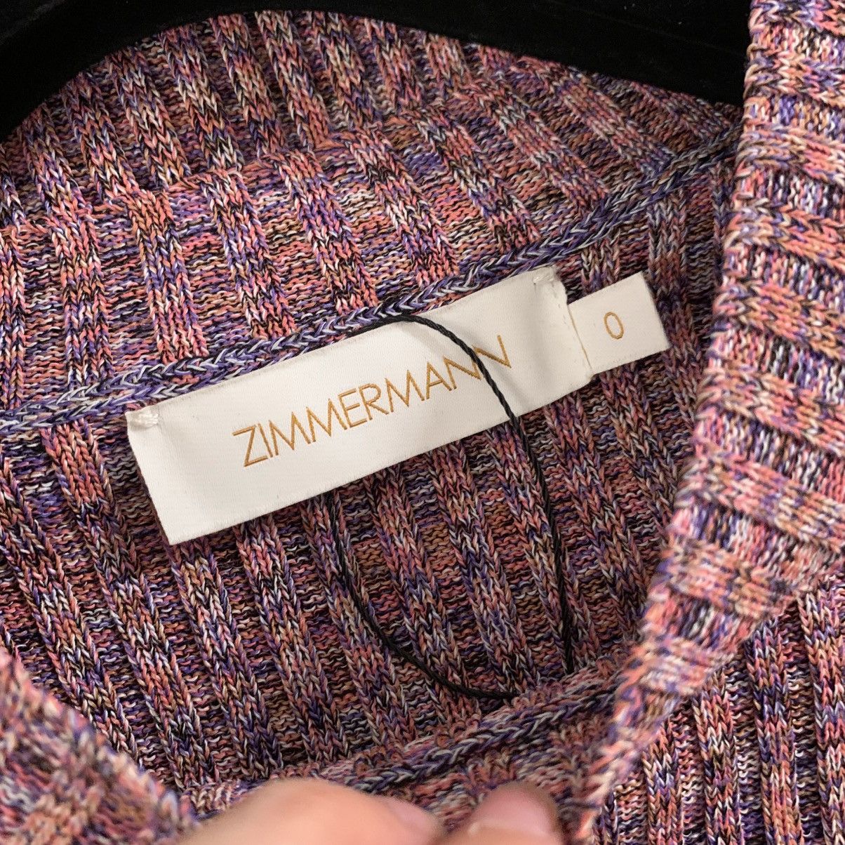 Zimmermann Zimmermann pink multi rainbow knit top split hem Size S / US 4 / IT 40 - 2 Thumbnail