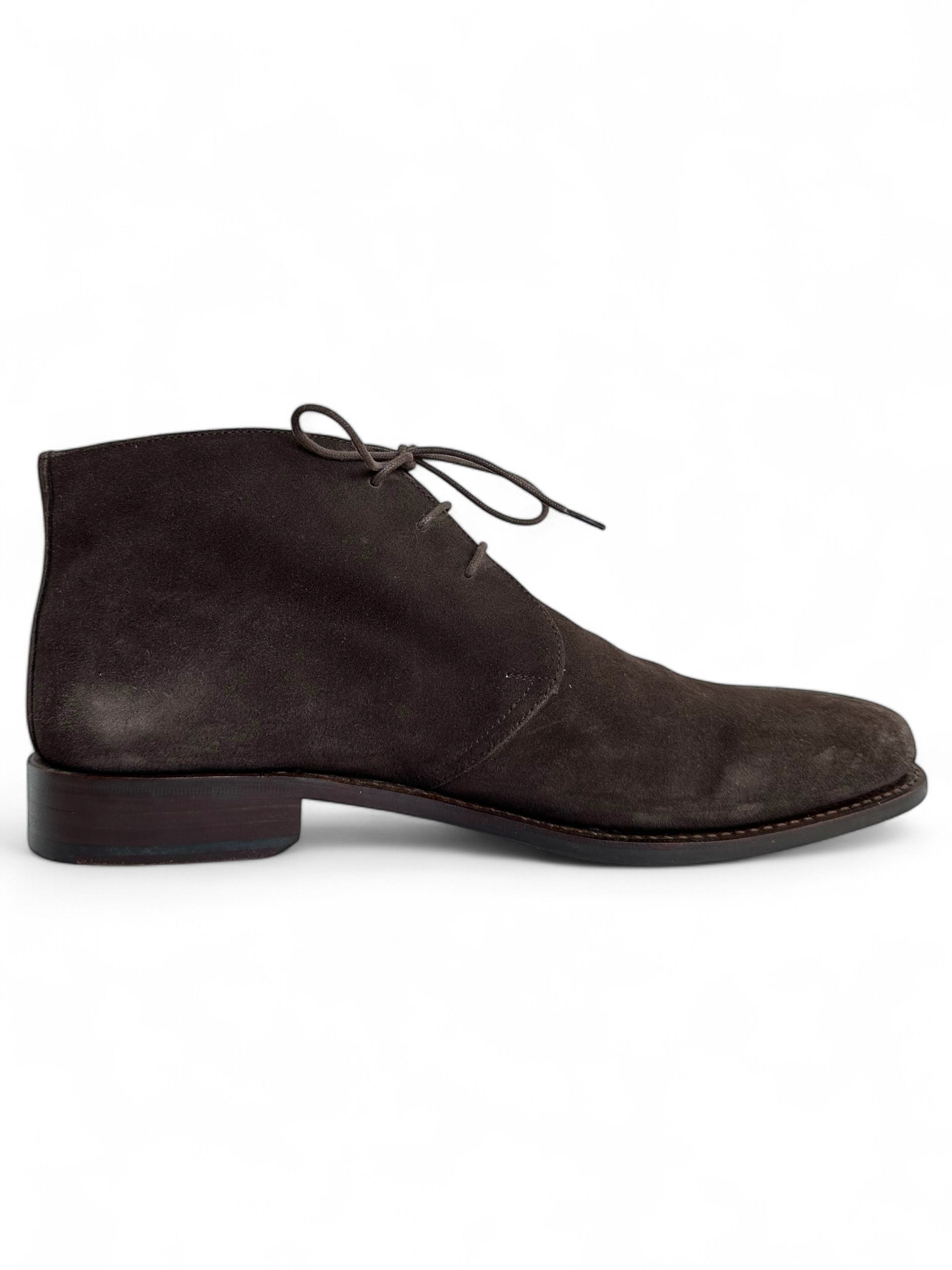 Crockett & Jones Prime Shoes CARDIFF Suede Lace Up Hand Made Boots Size US 10.5 / EU 43-44 - 2 Thumbnail