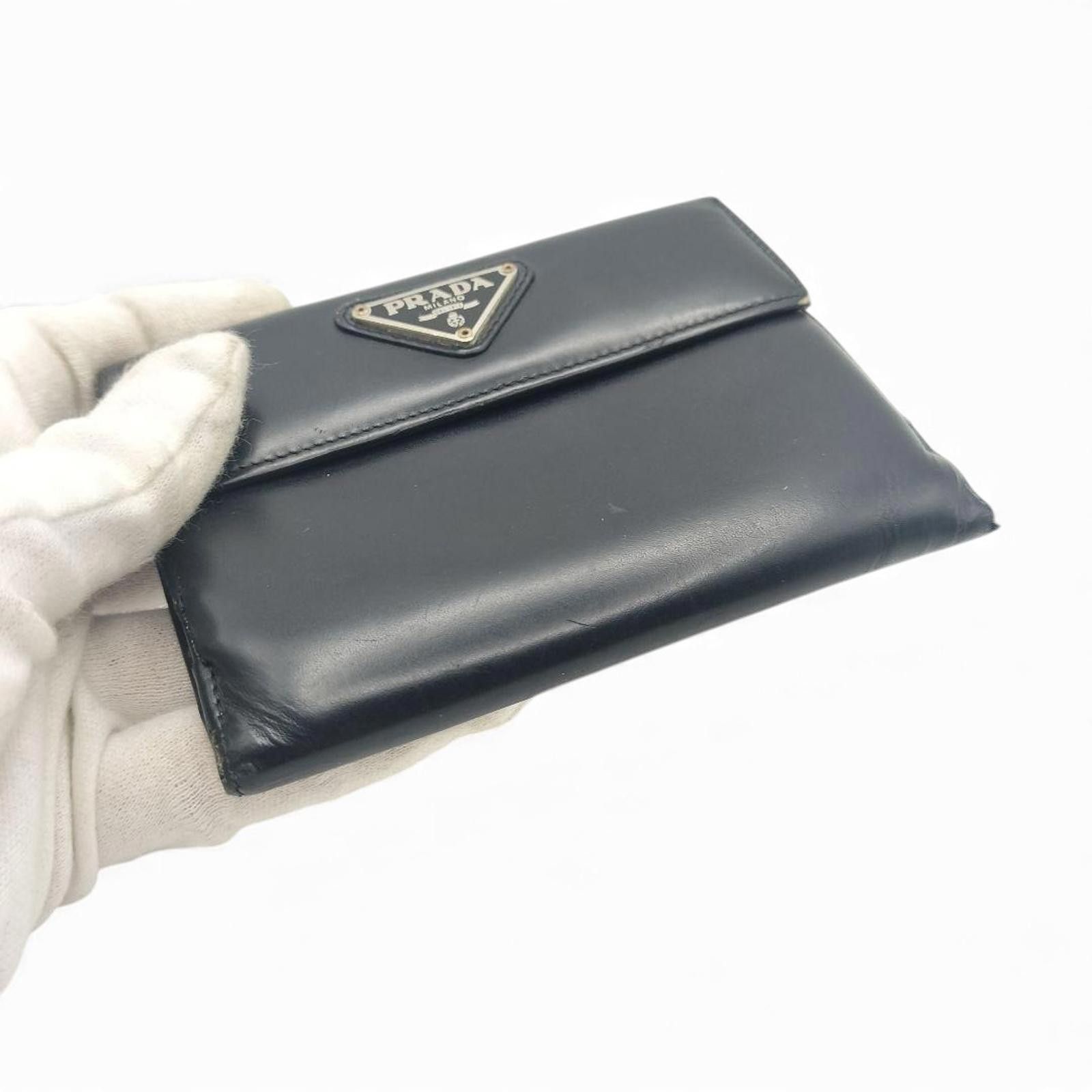 Prada Prada - Black Leather Wallet Size ONE SIZE - 4 Thumbnail