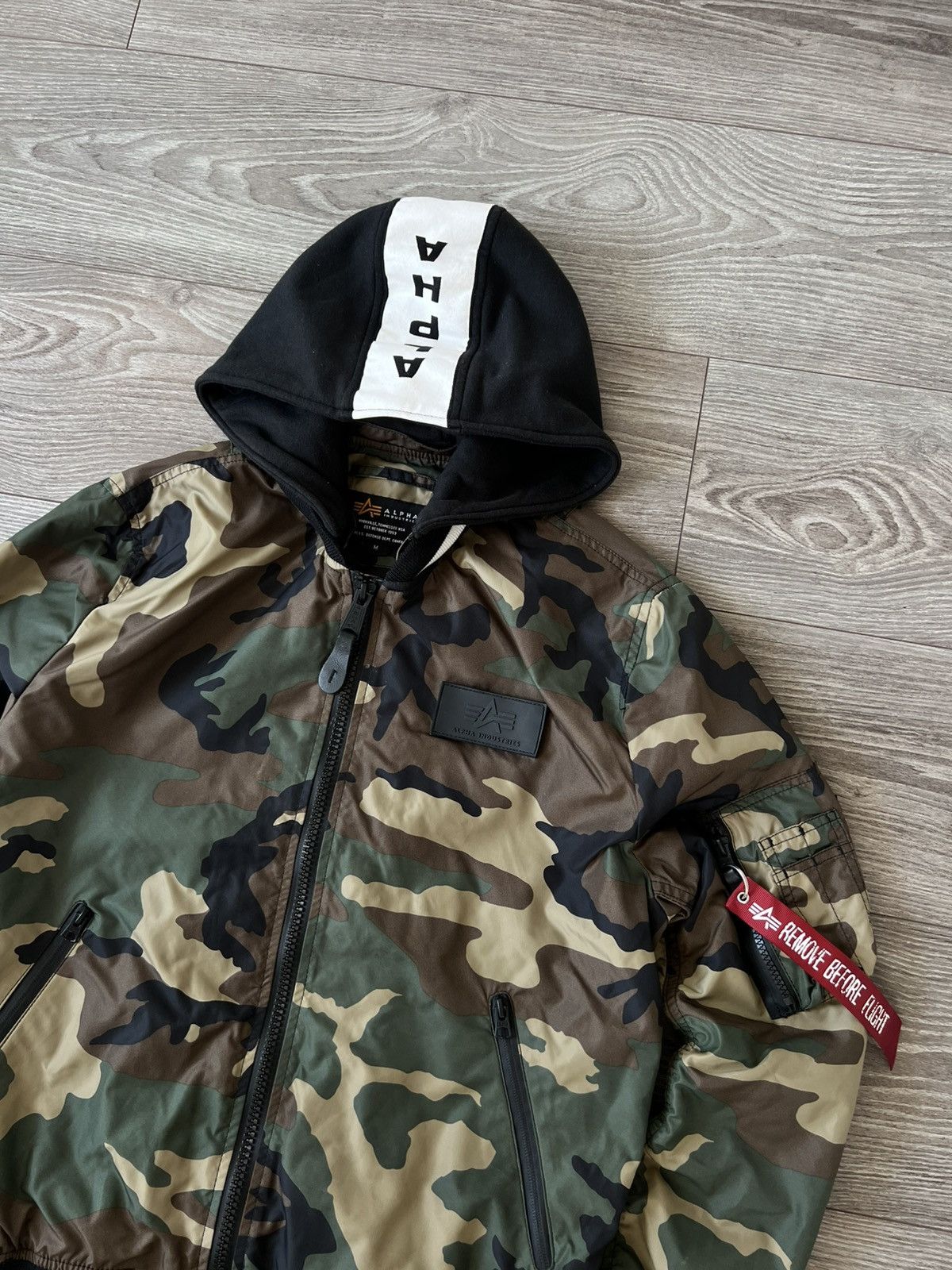 Alpha Industries Alpha Industries Camo Over Logo Printed MA1 Flying Jacket Size US M / EU 48-50 / 2 - 2 Thumbnail