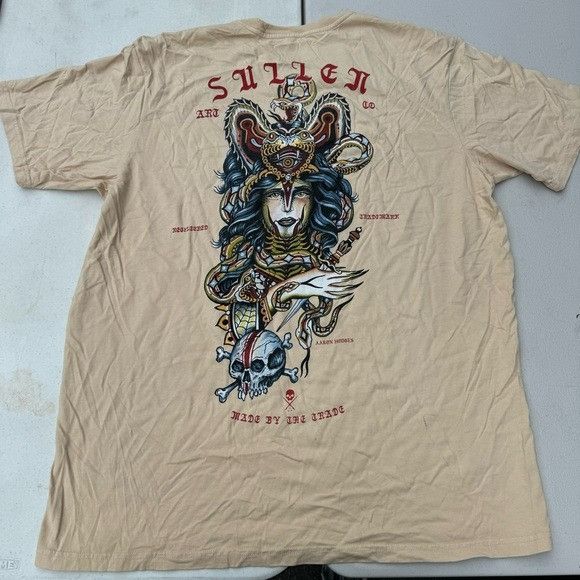 Designer SULLEN ART COLLECTIVE AARON HODGES CREAM T-SHIRT SZ 2XL XXL Size US XXL / EU 58 / 5 - 1 Thumbnail
