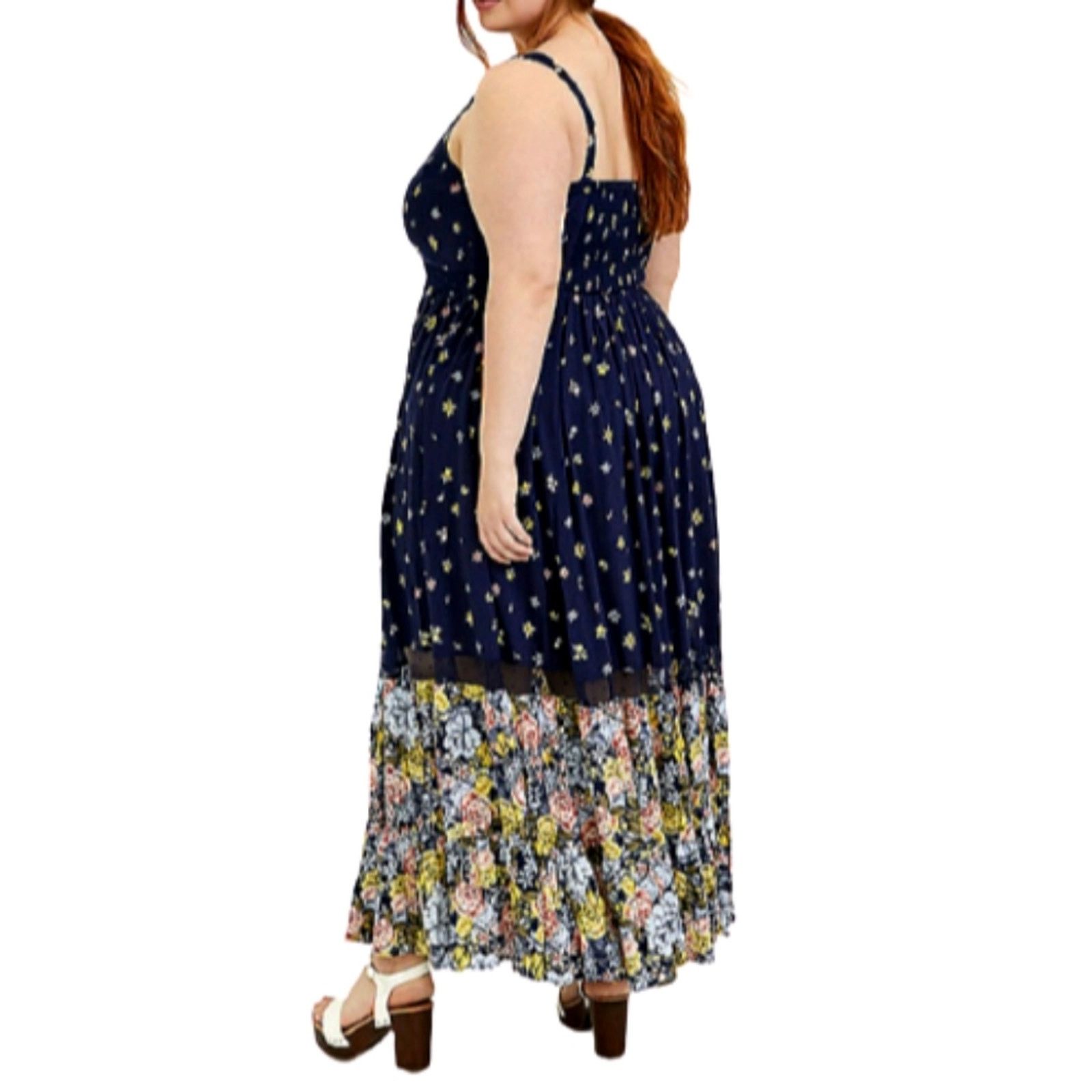 Torrid TORRID ☆ NAVY ☆ MULTI FLORAL ☆ FLOUNCE MAXI DRESS ☆ 3x ☆ NWT Size 3XL / US 20-22 - 5 Thumbnail