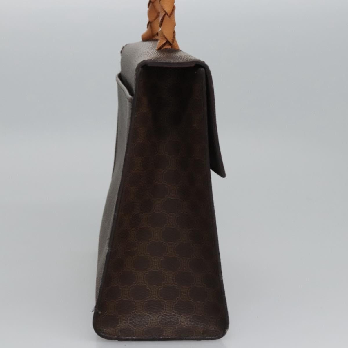 Celine CELINE Macadam Canvas Hand Bag Pvc Leather Brown Size ONE SIZE - 5 Thumbnail