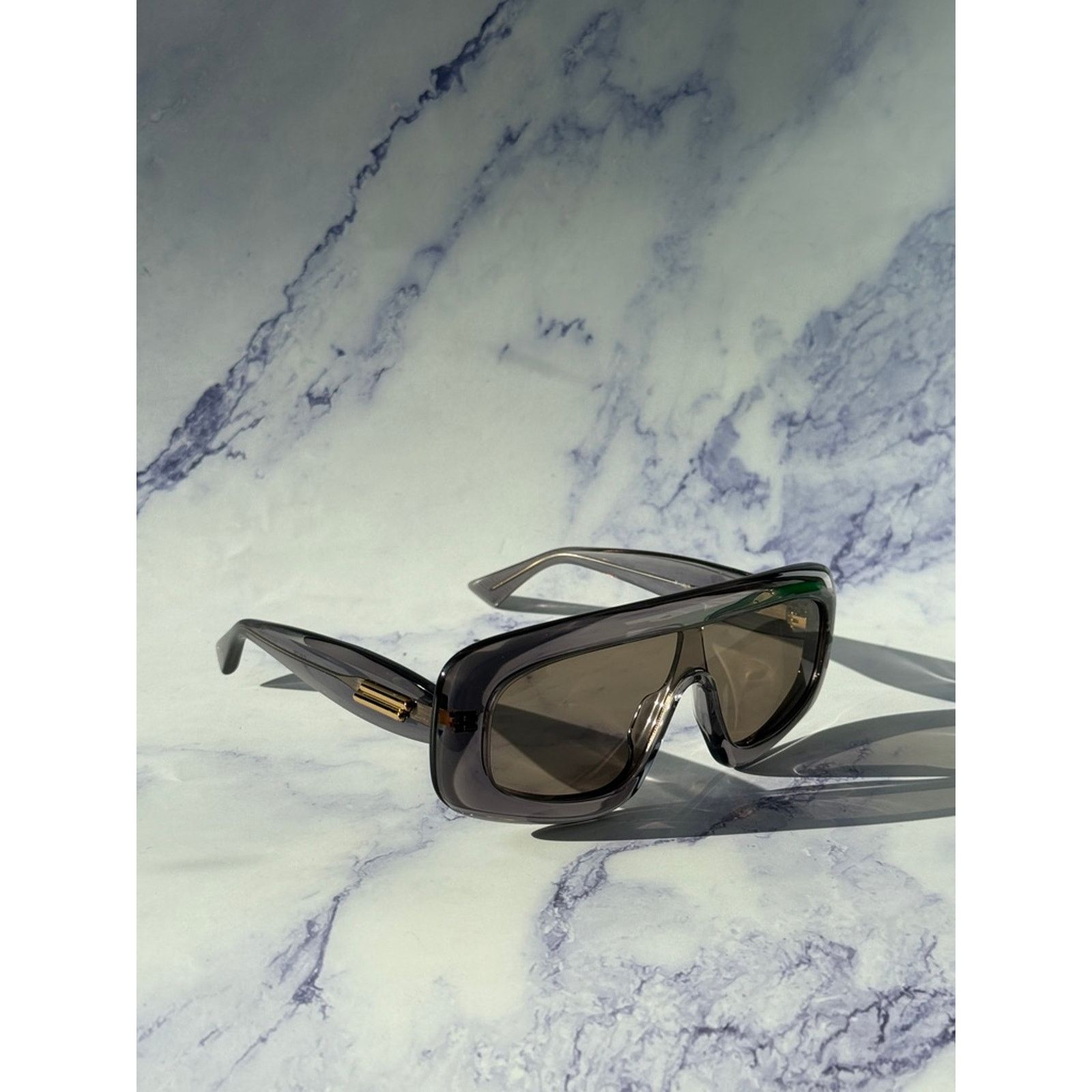Bottega Veneta NEW Bottega Veneta BV1281S Grey Mask Sunglasses $595 Size ONE SIZE - 7 Thumbnail