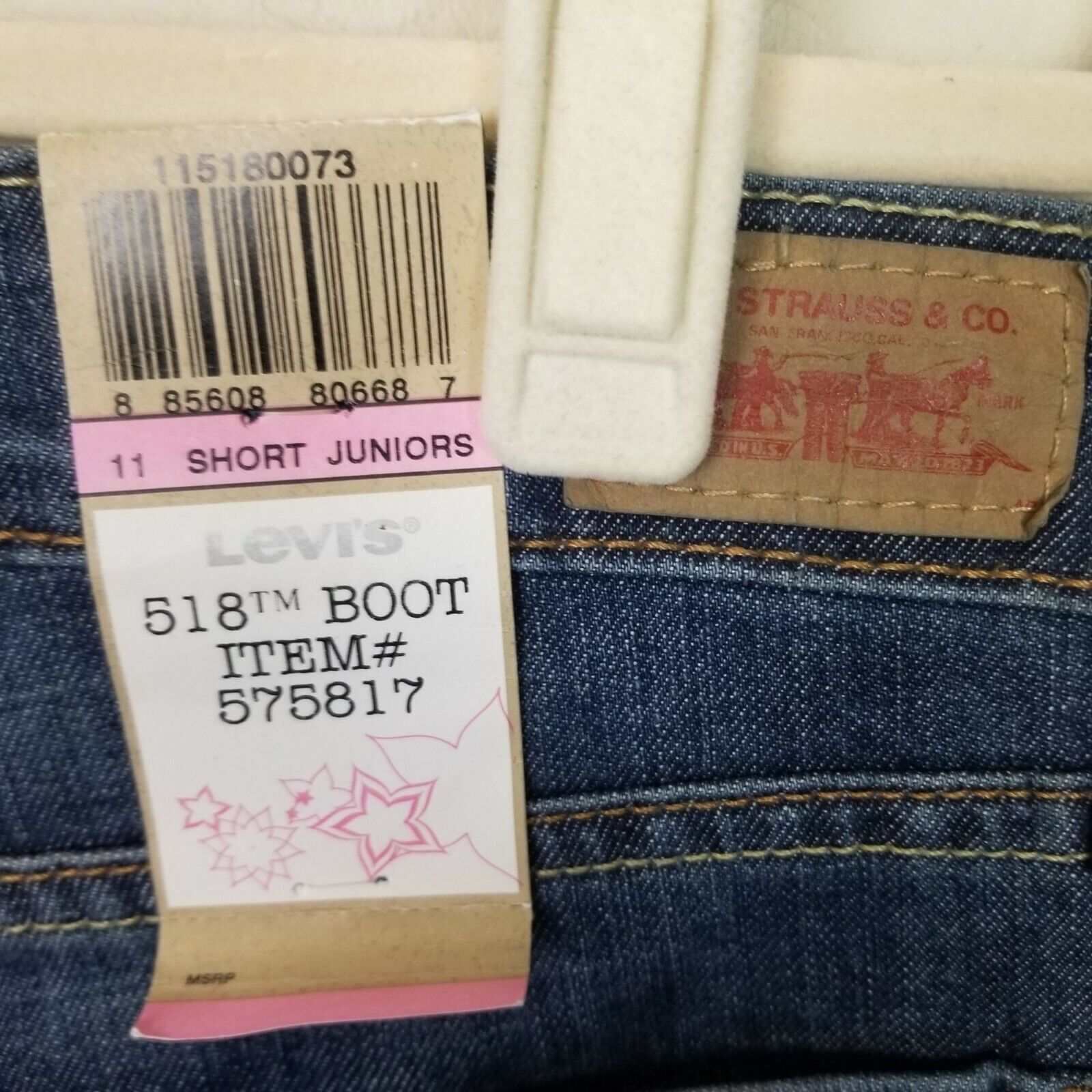 Levi's Vintage Y2K Levis 518 Super Low Bootcut Jeans Juniors 11 Size 32" / US 10 / IT 46 - 8 Thumbnail