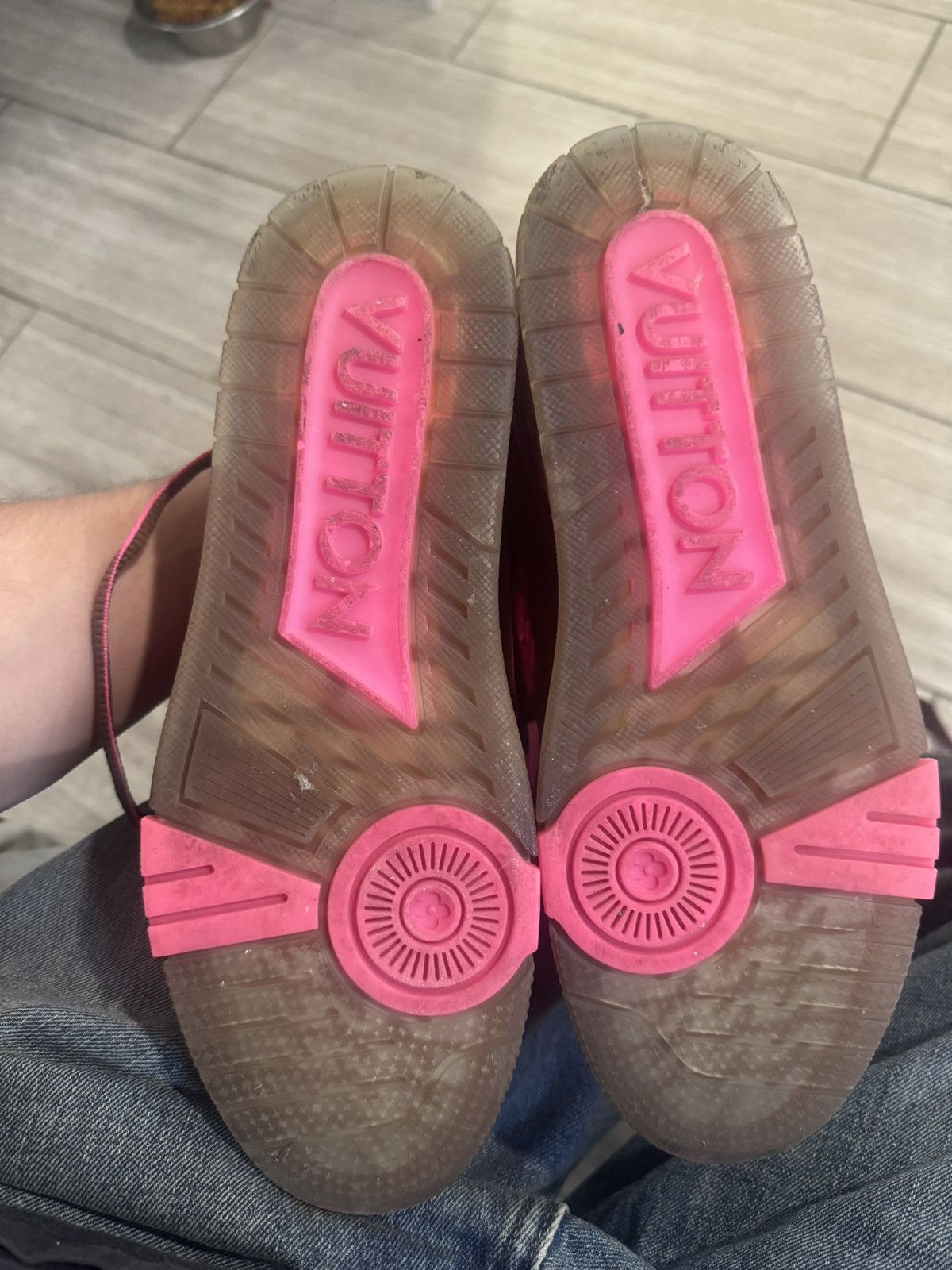 Louis Vuitton Louis Vuitton Pink Trainers Size US 10 / EU 43 - 12 Thumbnail