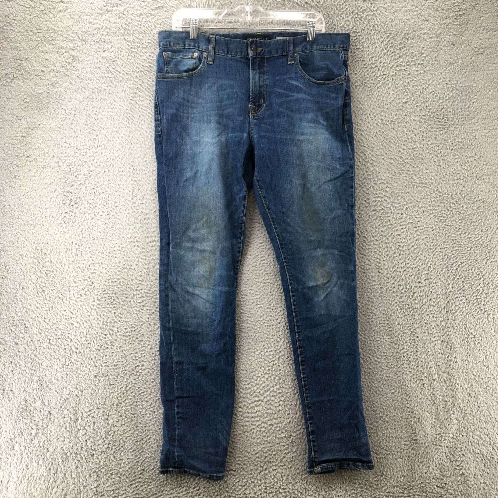 Vintage Aéropostale Slim Tapered Jeans Mens Denim Blue Dark Wash 38x31 Mid Rise Jeans Mens XS-Longest? Size US 38 / EU 54 - 2 Thumbnail