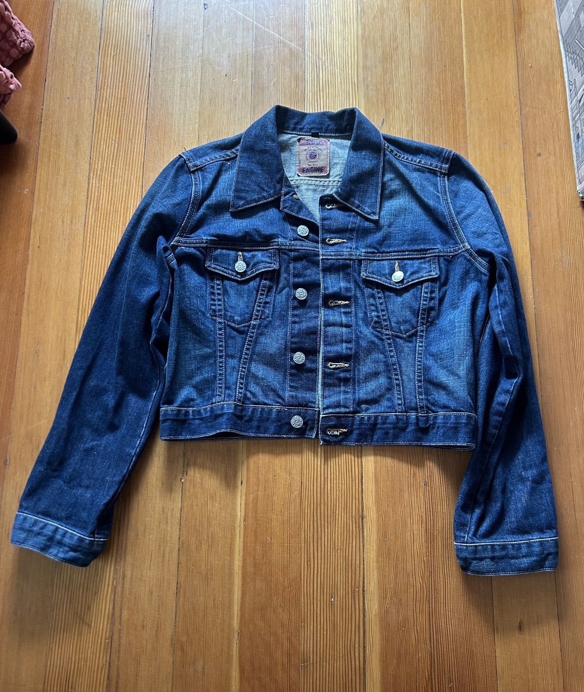 Other Cropped Vintage Red Engine Demin Jacket Size M / US 6-8 / IT 42-44 - 1 Thumbnail