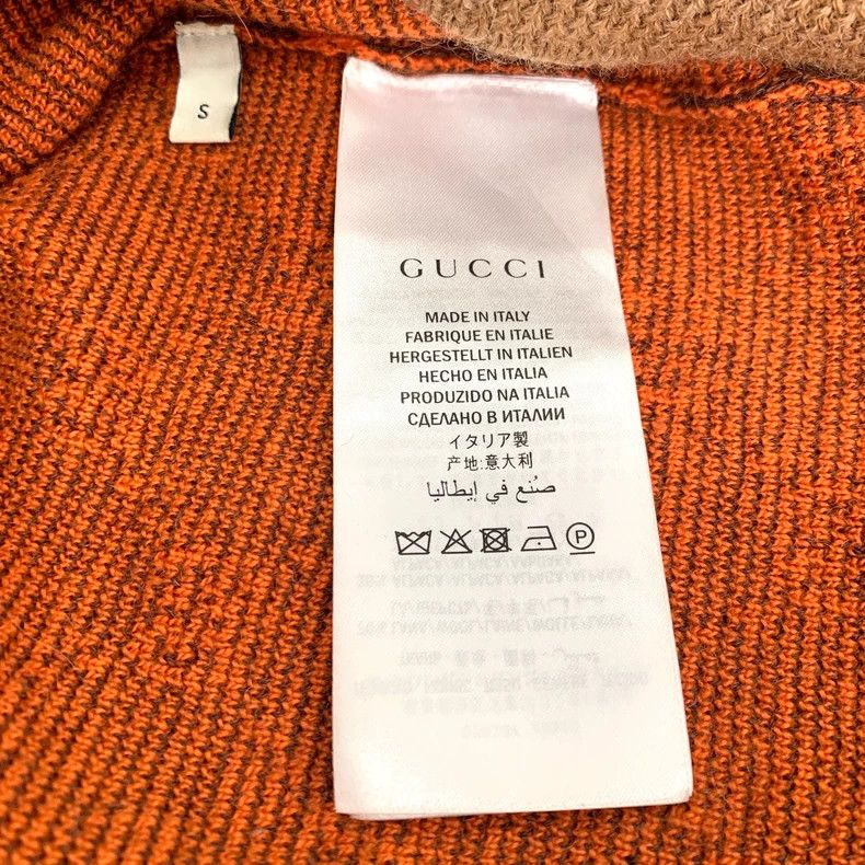 Gucci Gucci Dark orange logo double G full print round neck wool Size US S / EU 44-46 / 1 - 6 Thumbnail