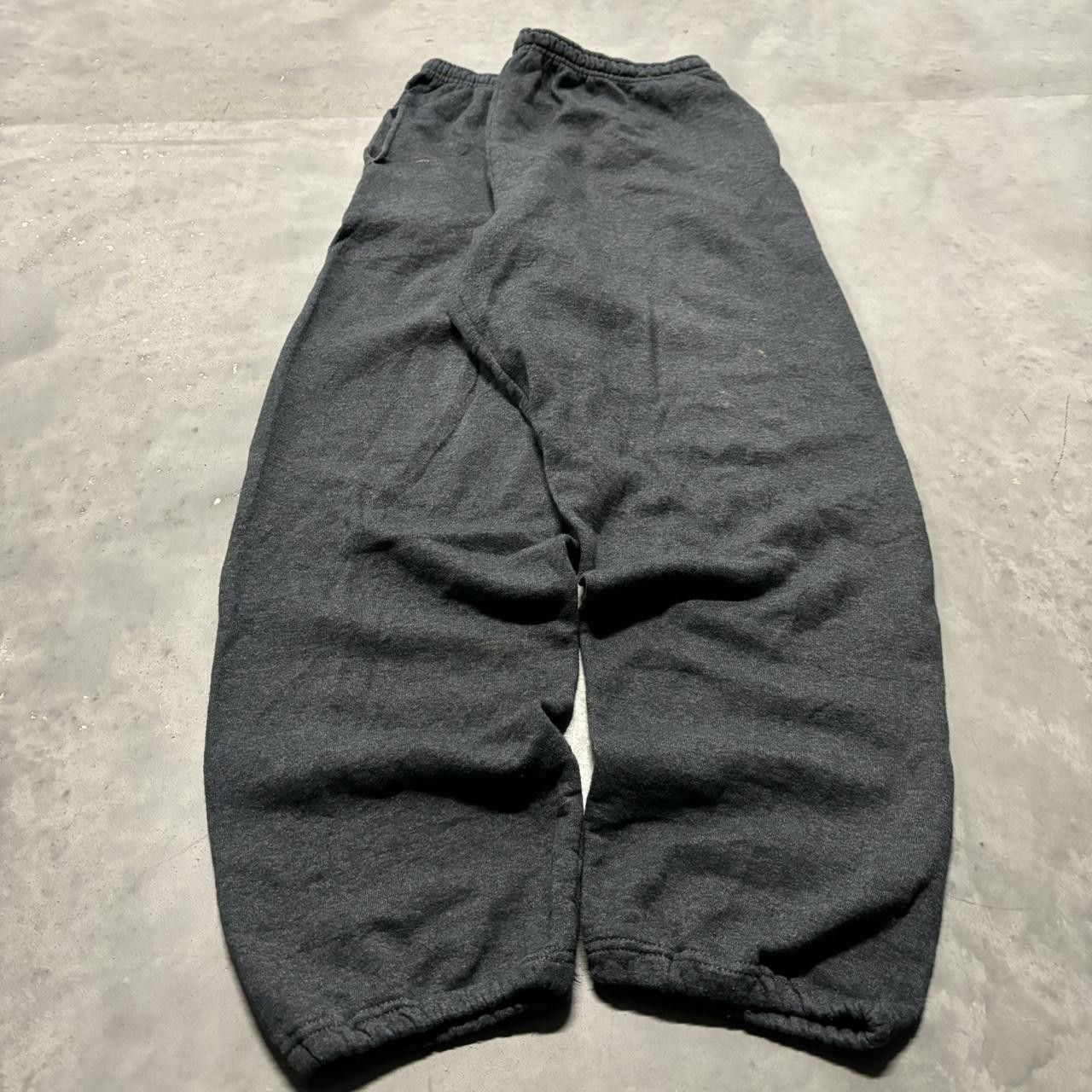 Japanese Brand × Vintage Crazy Vintage Y2K/2000s Baggy Dark Grey Skater Essential Sweatpants! Size US 36 / EU 52 - 3 Thumbnail