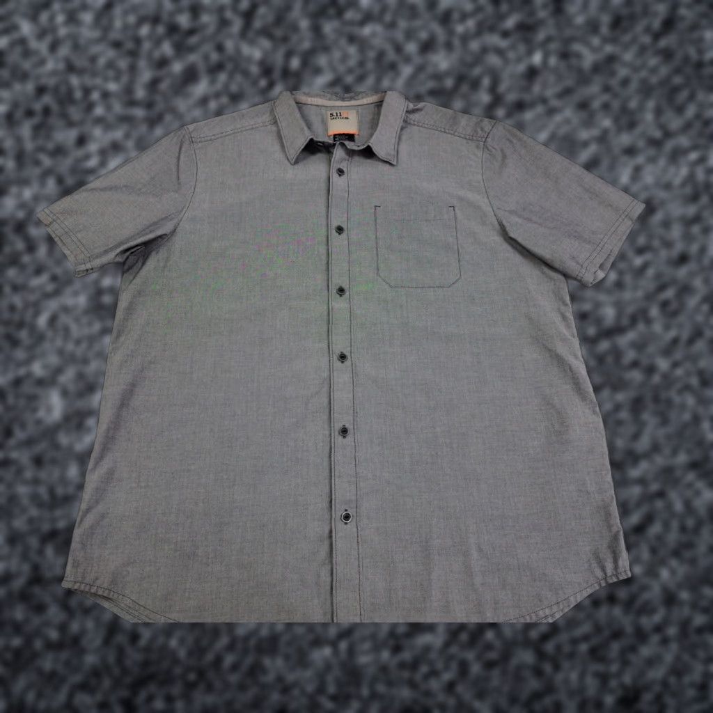 Vintage VINTAGE-no 5.11 Shirt Mens Large Gray Short Sleeve Button Up Shirt #4027 Size US L / EU 52-54 / 3 - 1 Thumbnail