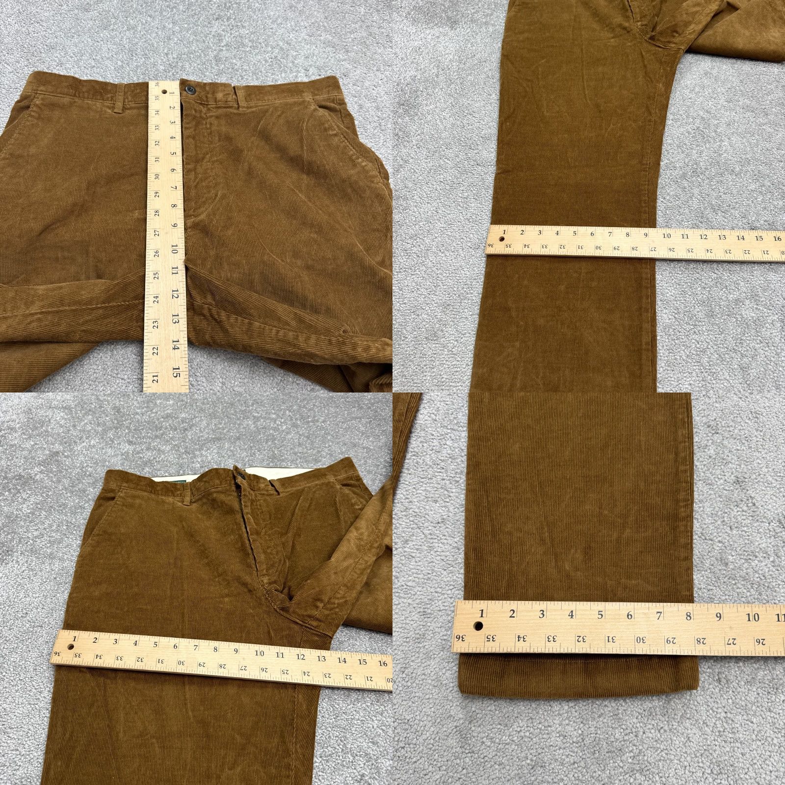 J.Crew J.Crew Classic Straight Leg Corduroy Pants Mens 35x32 Brown Cotton Flat Front Size US 35 - 9 Thumbnail