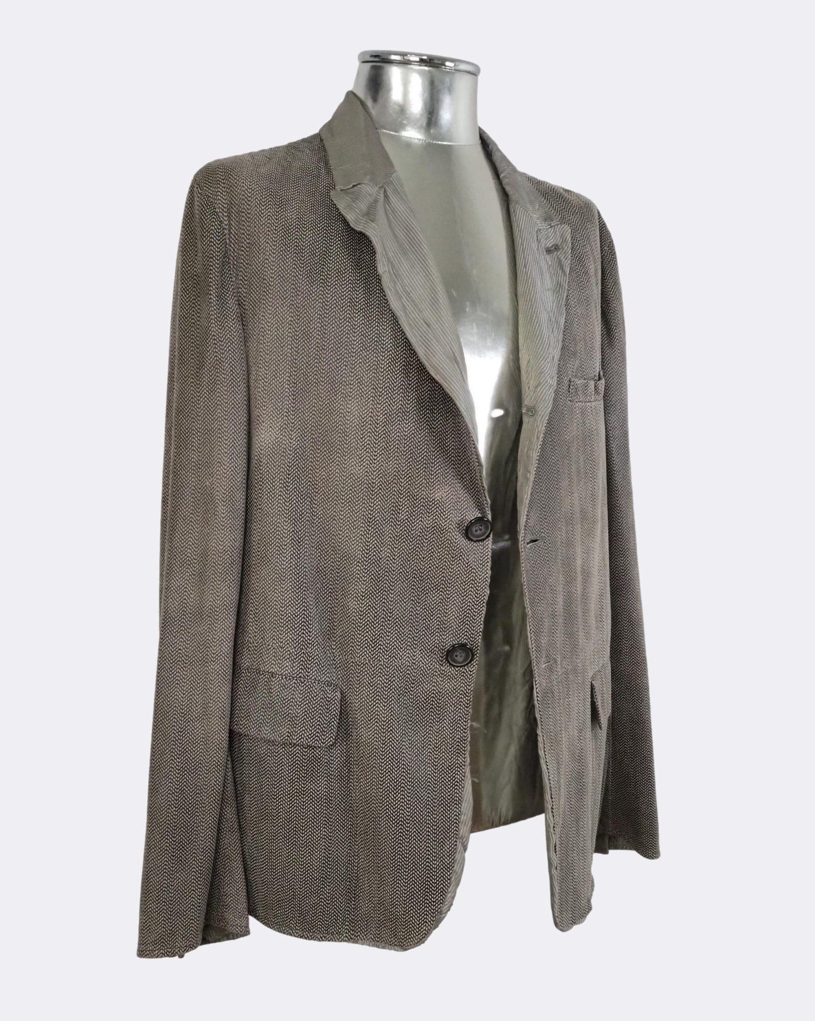 Giorgio Armani Giorgio Armani Chevron Leather Blazer Jacket $2585 Size US L / EU 52-54 / 3 - 7 Thumbnail