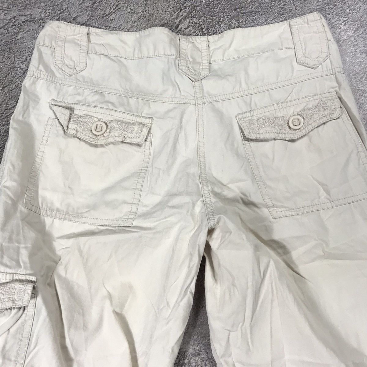Vintage Vintage 90s Baggy Cargo Parachute Pants Streetwear Faded 29 Size 29" - 7 Thumbnail
