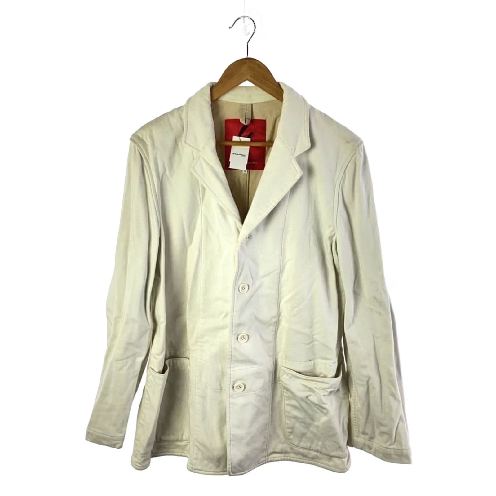 Yohji Yamamoto Yohji Yamamoto Y's For Men Tailored Jacket White Cotton Size M Used Size US M / EU 48-50 / 2 - 2 Thumbnail