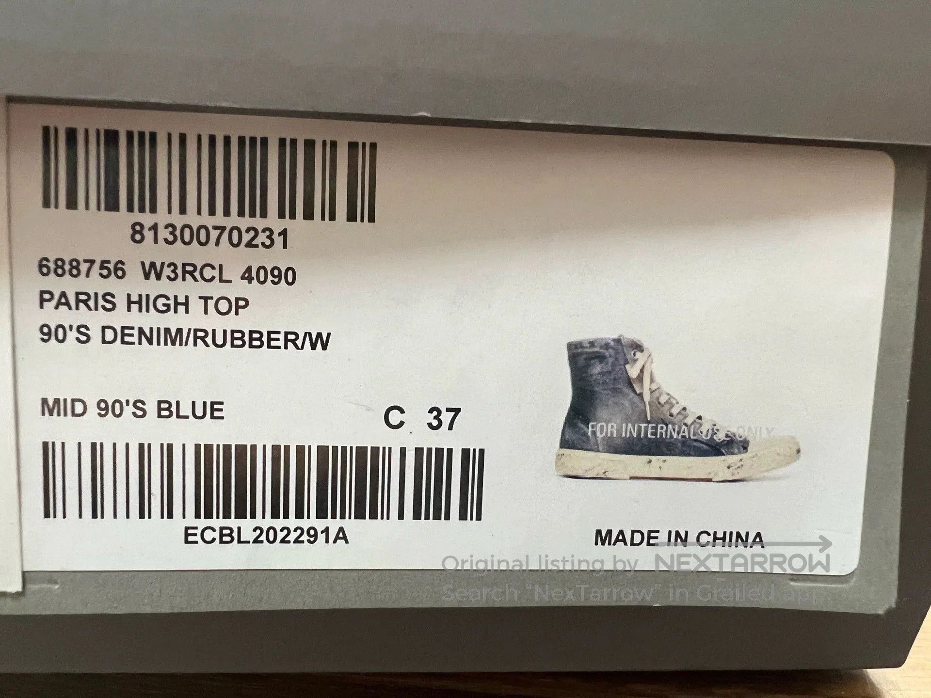 Balenciaga balenciaga blue high-top casual sneakers. Size US 7.5 / EU 40-41 - 7 Thumbnail
