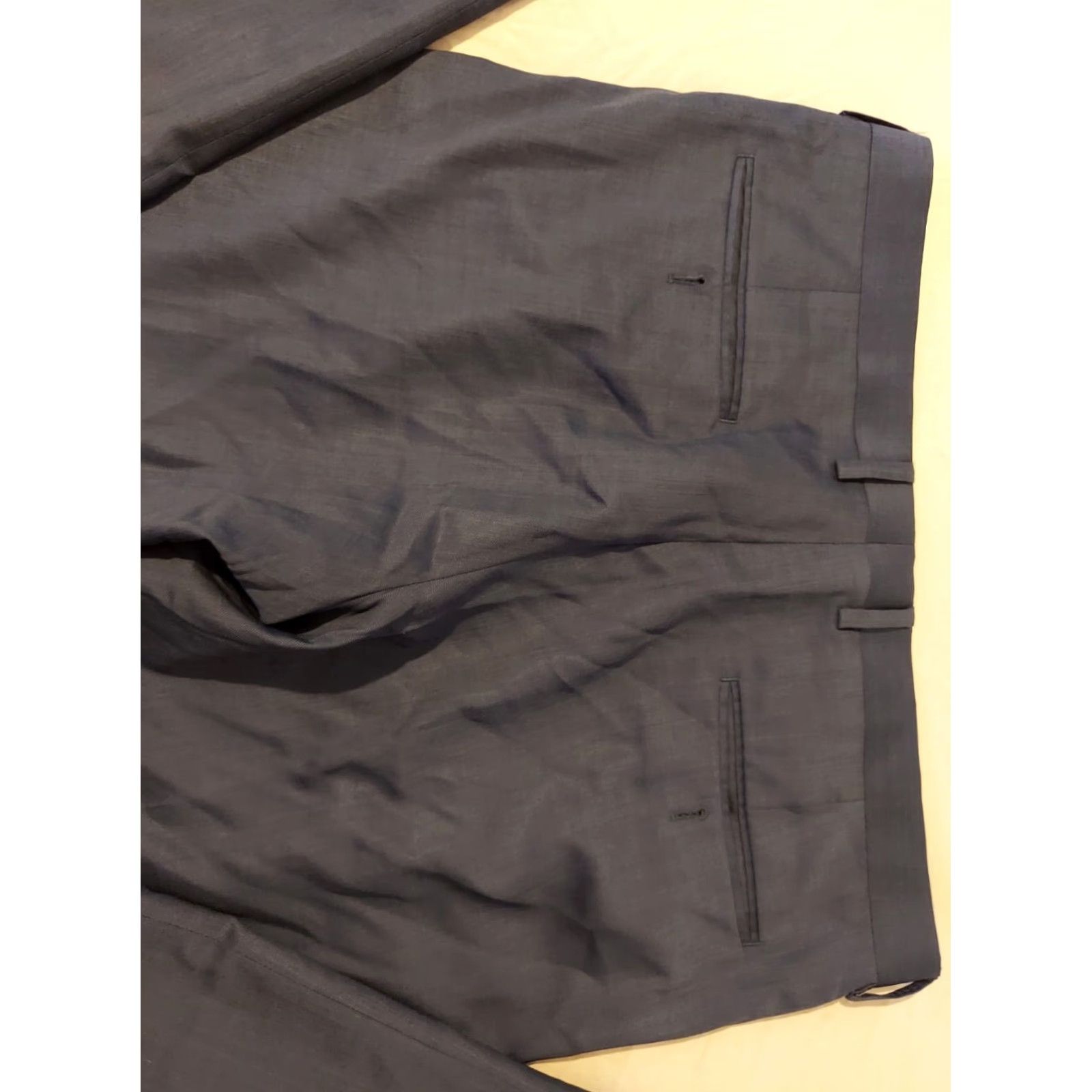 J.Crew Mens J. Crew Dress Pants Slim 36x34 Navy Blue Chino Khaki Trousers Slacks Pants Blue Mens Size US 36 / EU 52 - 2 Thumbnail