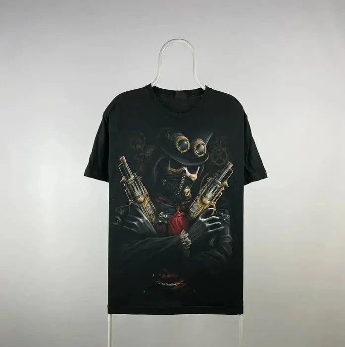 Band Tees Skulls T-shirt gun vintage metal rock tee size XLarge Size US XL / EU 56 / 4 - 1 Thumbnail