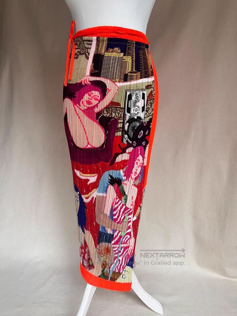 Issey Miyake Issey Miyake size:1 Red Midi Skirt Size 31" - 1 Thumbnail